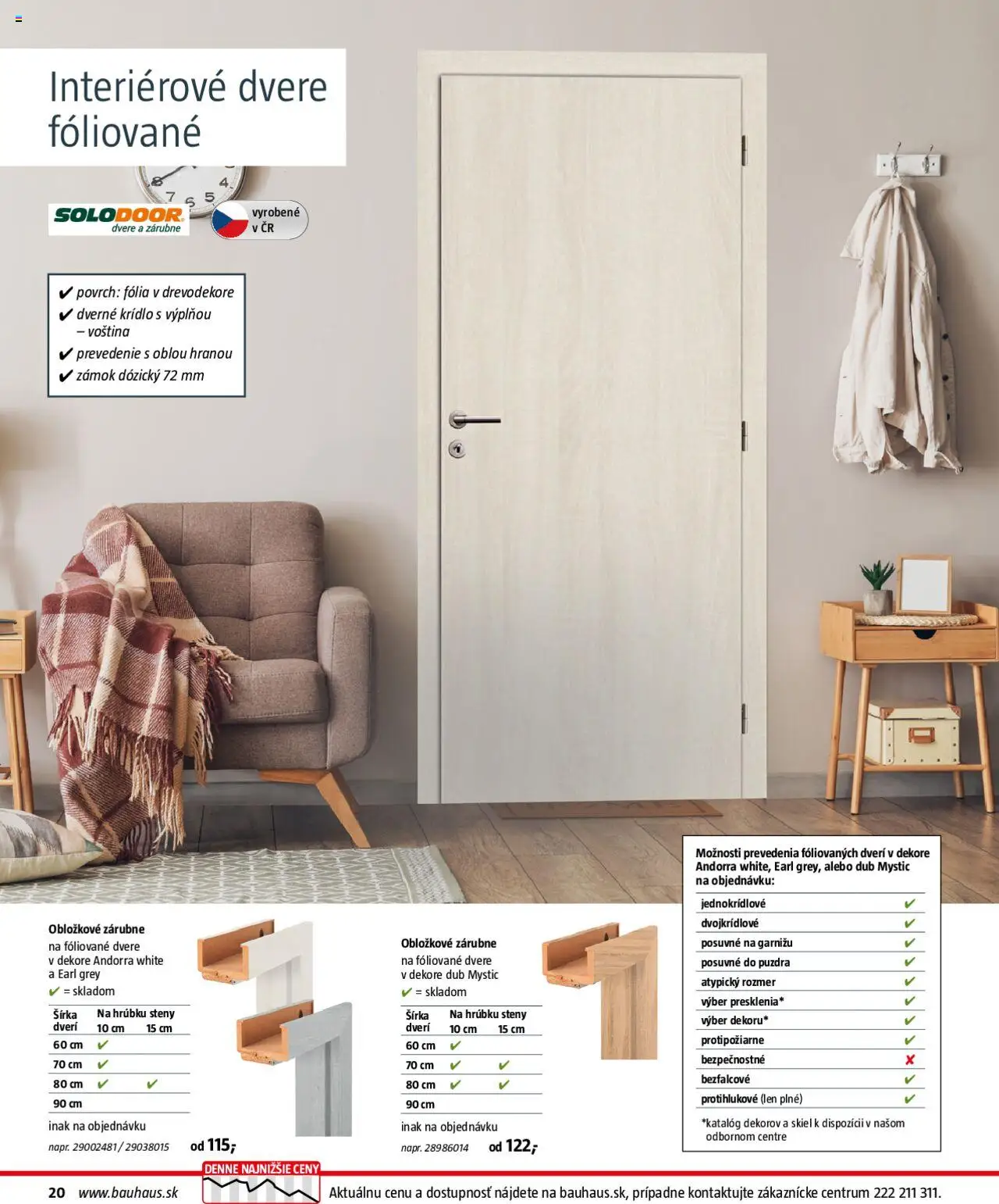 Nové Bauhaus akcie – leták je platný od 08.09.2025 | Strana: 20 | Produkty: Dvere, Interiérové dvere