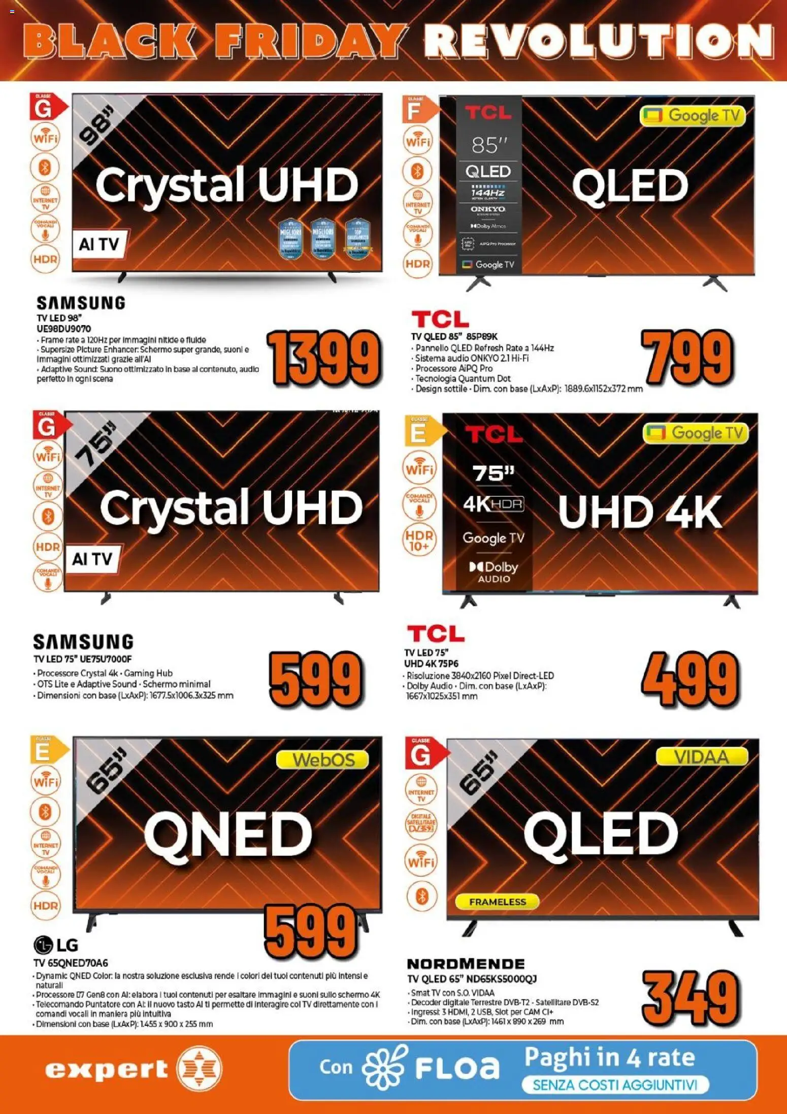 Volantino Expert del 17.11.2025 | Pagina: 9 | Prodotti: Tv samsung, Schermo, TV, Audio