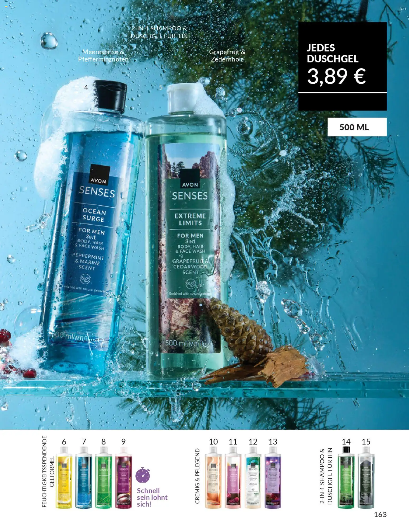 AVON Katalog März 2026 – gültig ab 01.03.2026 | Seite: 165 | Produkte: Shampoo, Duschgel, Grapefruit