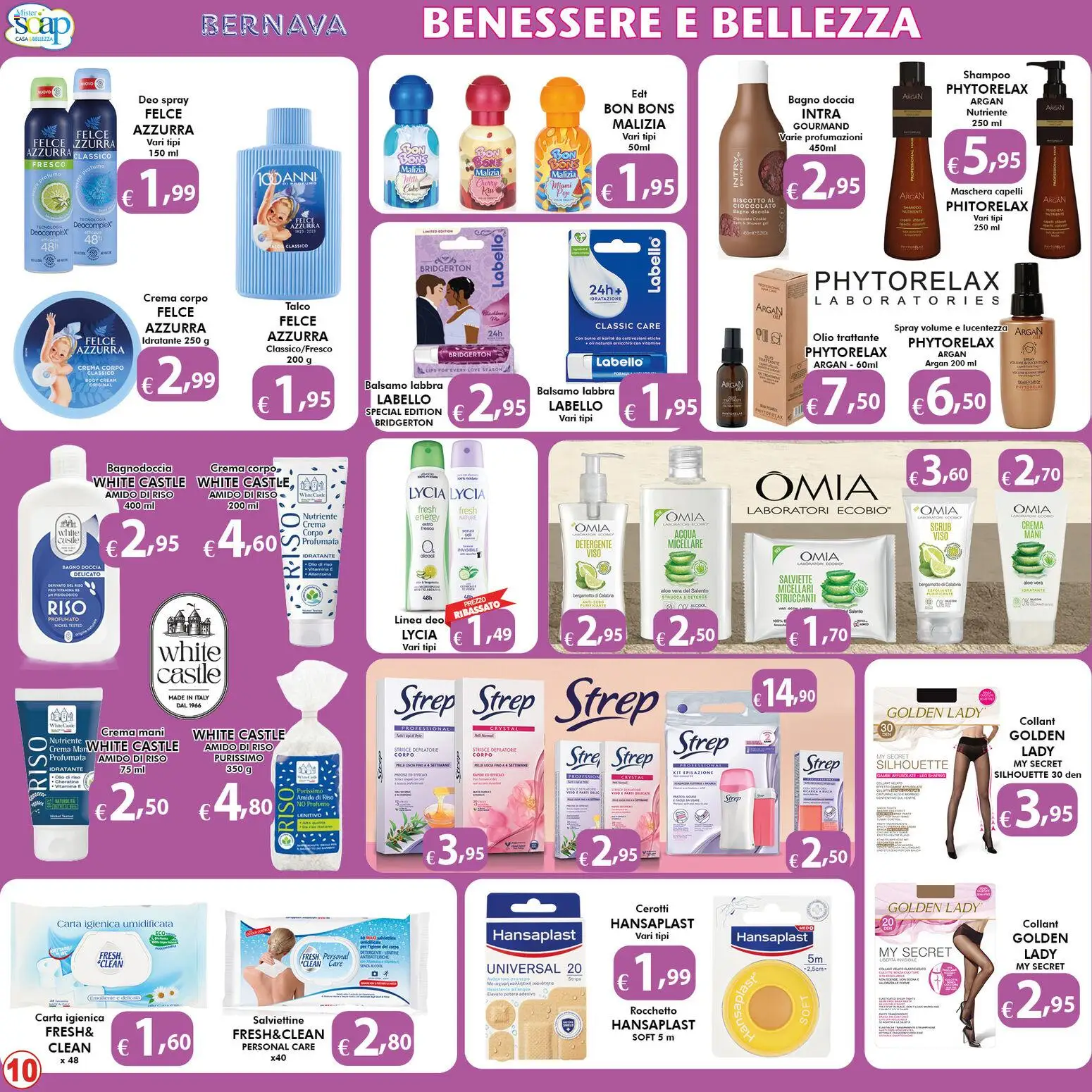 Volantino Bernava del 27.02.2026 | Pagina: 10 | Prodotti: Balsamo, Carta igienica, Aloe vera, Doccia