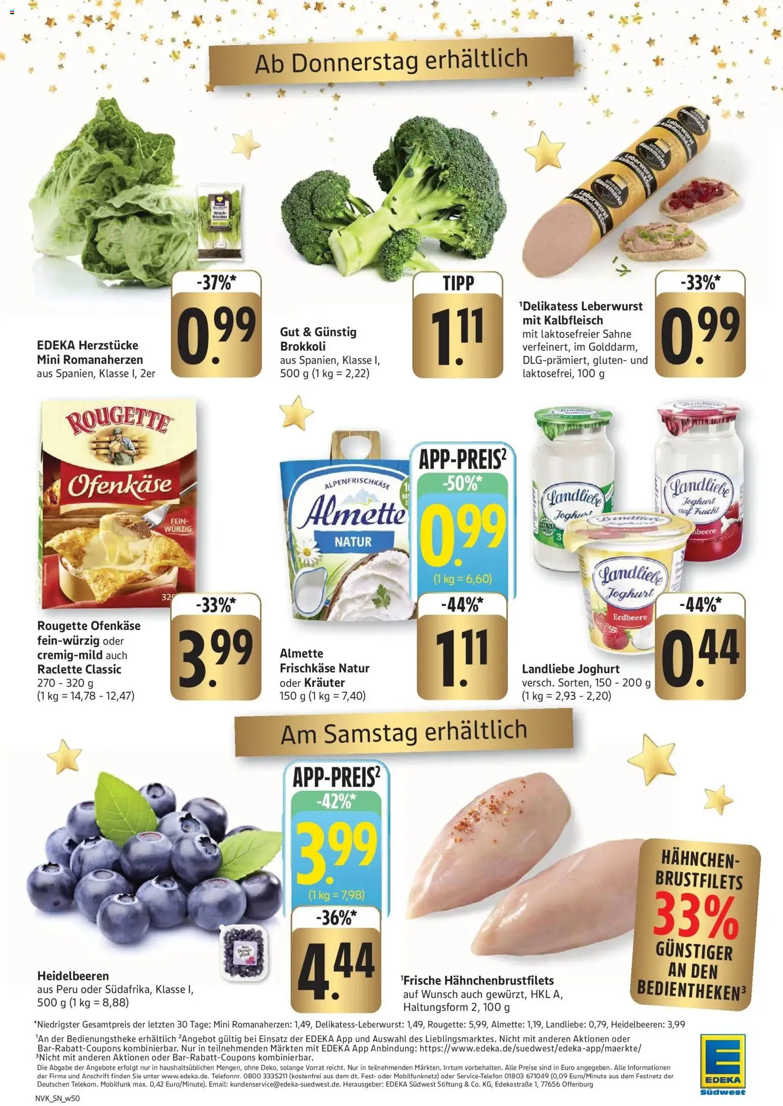 Edeka prospekt Mainz-Finthen	 – gültig ab 08.12.2025 | Seite: 12 | Produkte: Almette, Hahnchen, Joghurt, Heidelbeeren