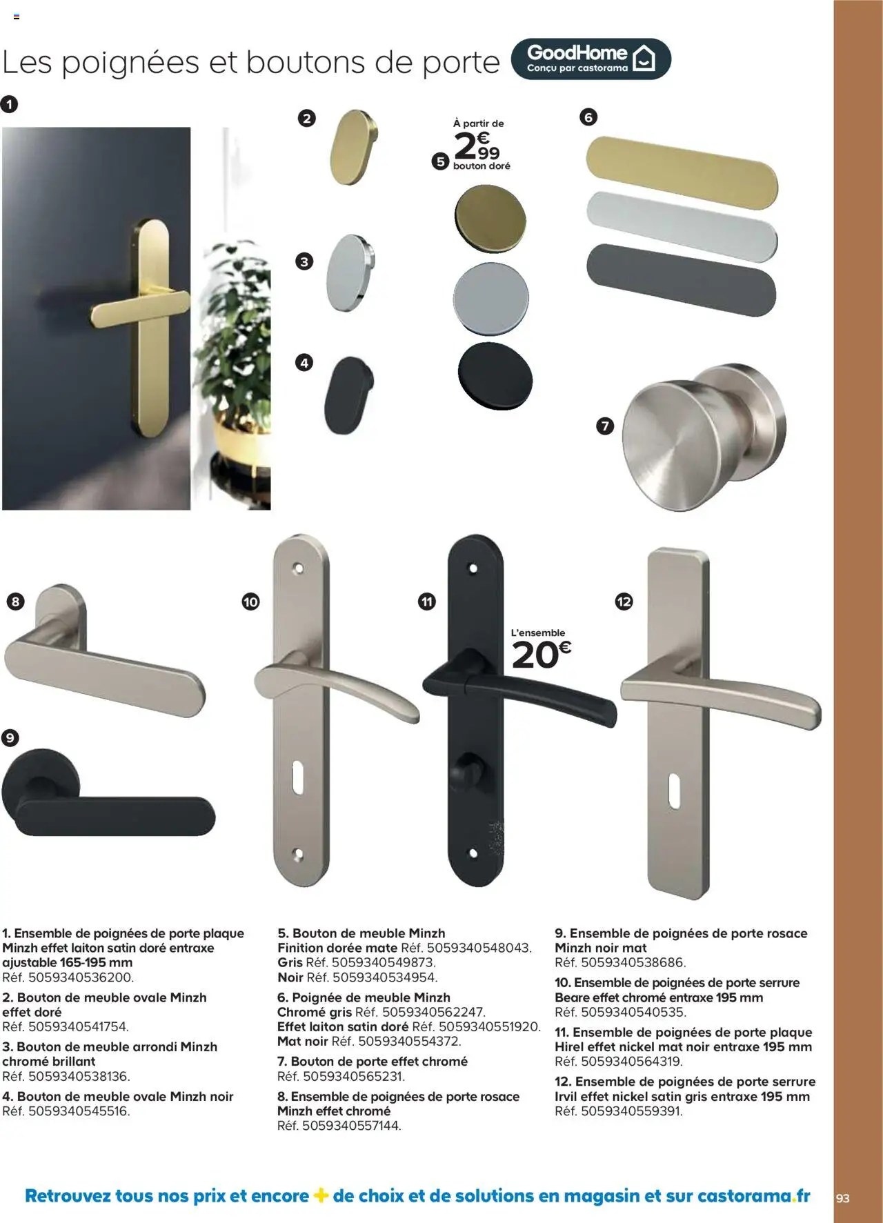 {H1} | Page: 93 | Produits: Meuble, Porte, Poignées