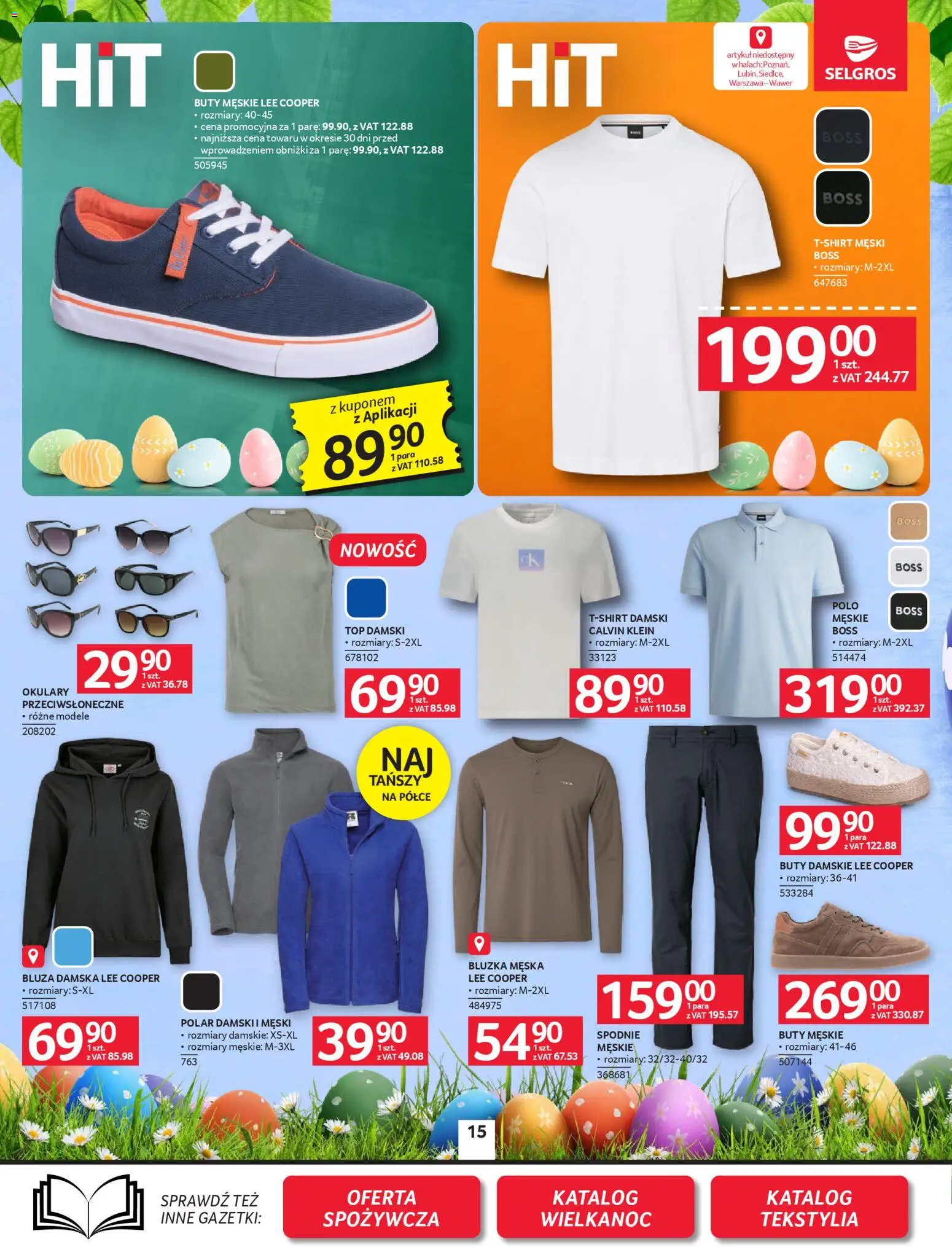 Selgros cash&carry gazetka - Oferta przemysłowa od 19.03.2026 | Strona: 17 | Produkty: Bluzka, Top, Buty, Okulary przeciwsłoneczne