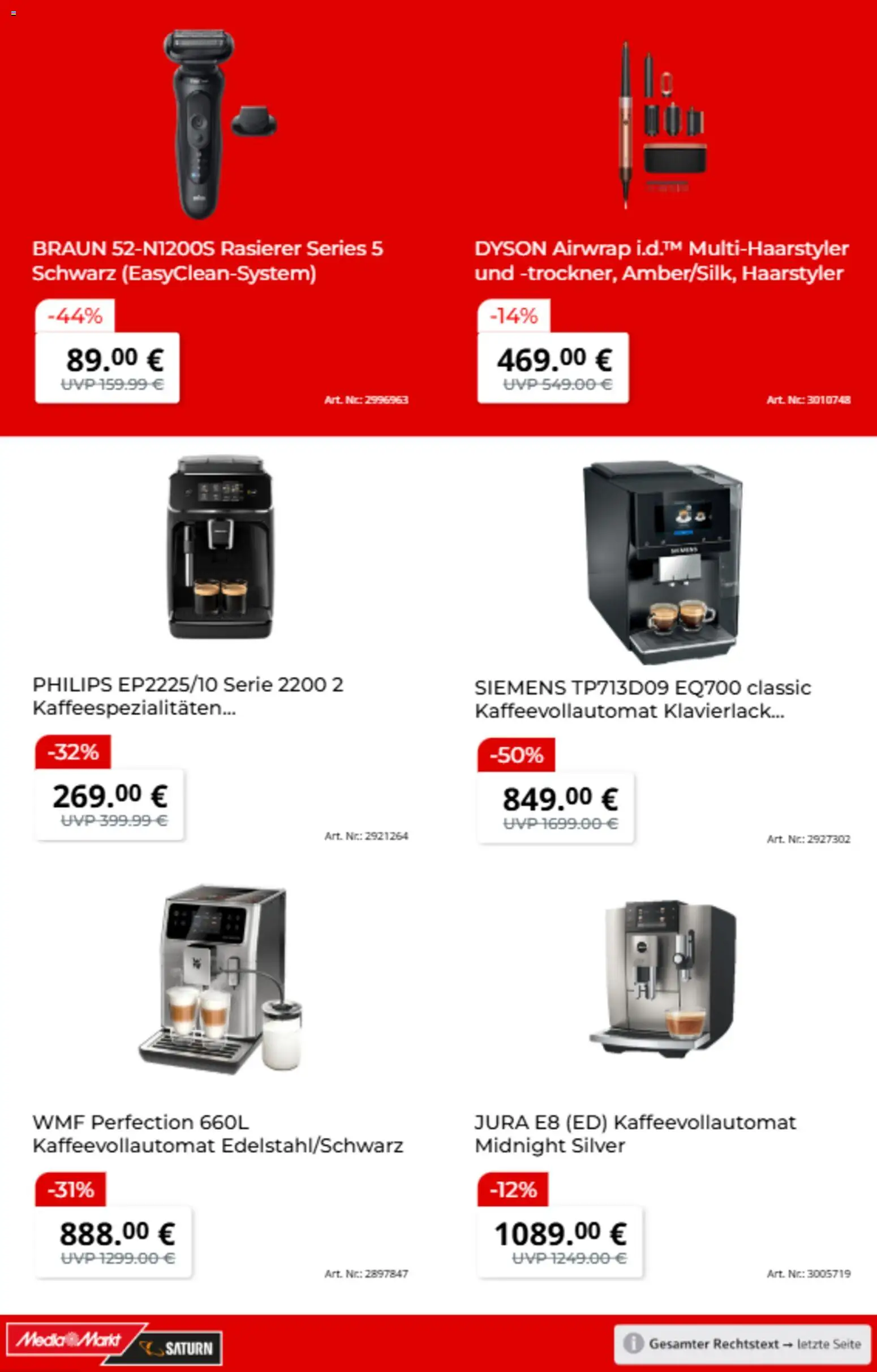 Media Markt Prospekt 	 – gültig ab 10.02.2026 | Seite: 17 | Produkte: Dyson, Jura, Rasierer, Kaffeevollautomat