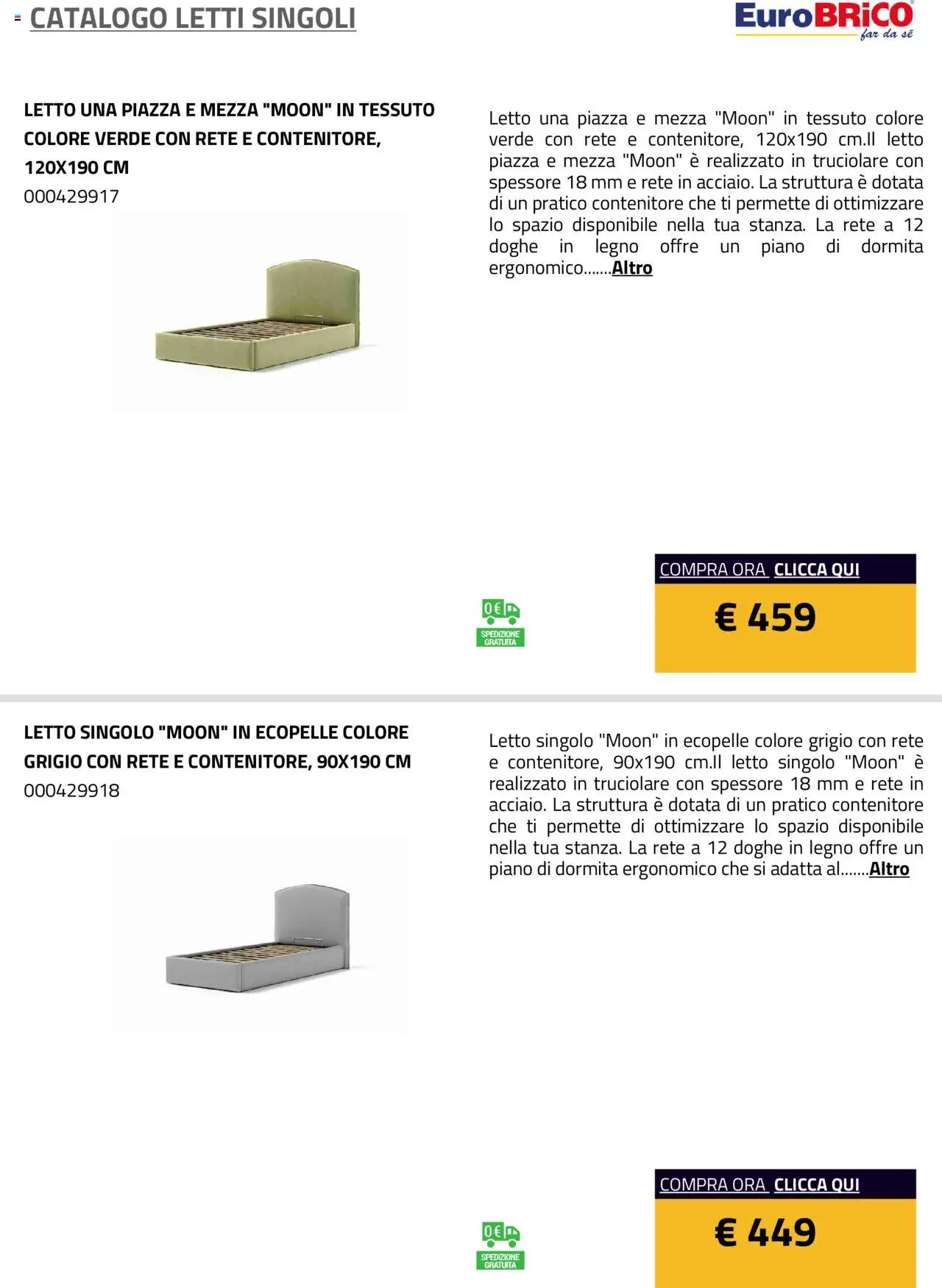 Volantino Eurobrico del 23.07.2025 | Pagina: 39 | Prodotti: Contenitore, Letto