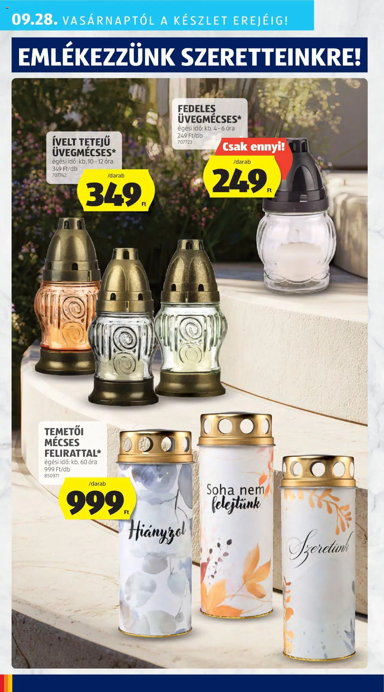 Aldi akciós ujság - amely érvényes a következő dátumtól: 25.09.2025 | Oldal: 10 | Termékek: Mécses, Óra