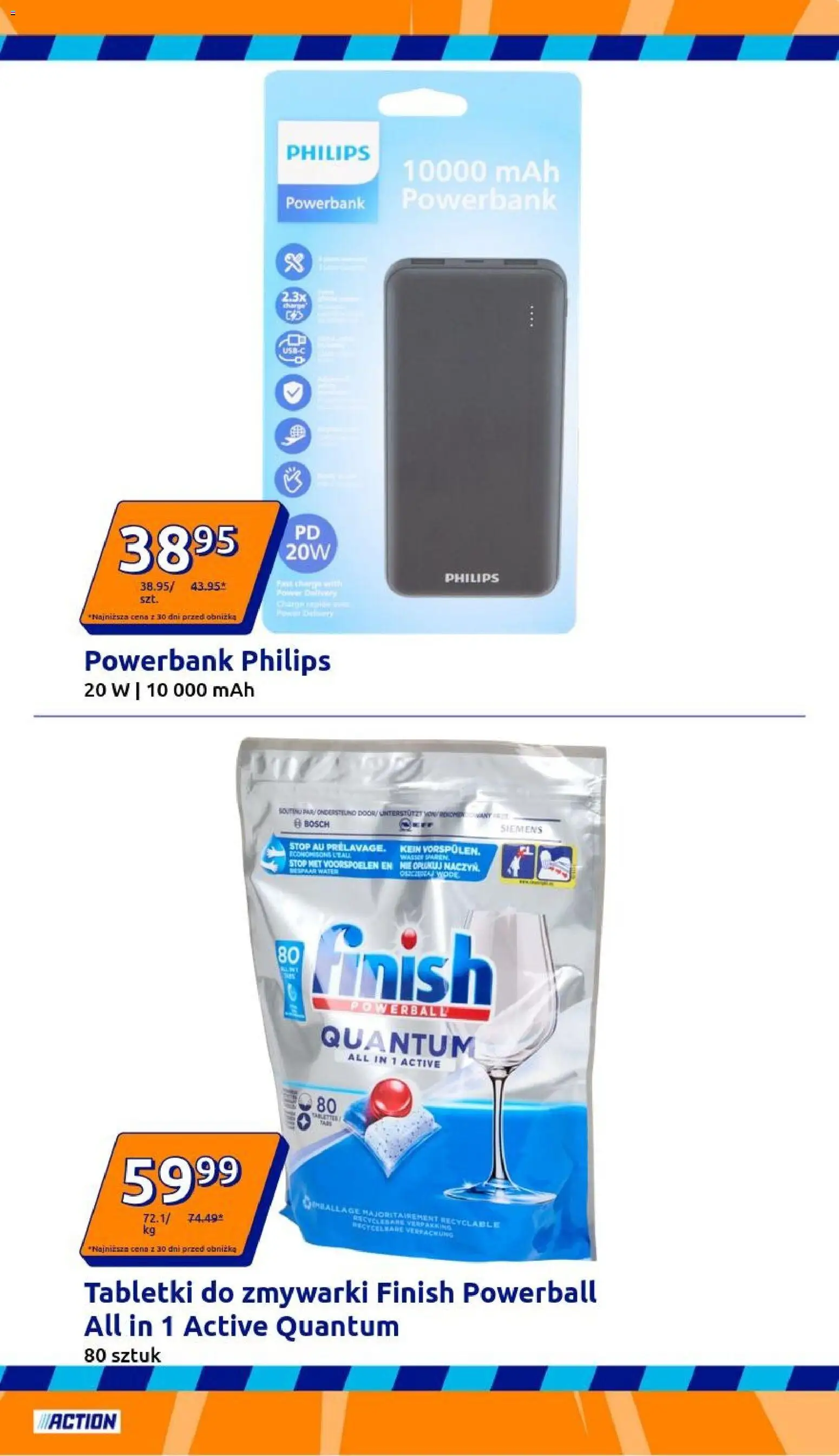 Action Gazetka od 31.12.2025 | Strona: 7 | Produkty: Powerbank, Finish, Tabletki do zmywarki Finish, Tabletki do zmywarki