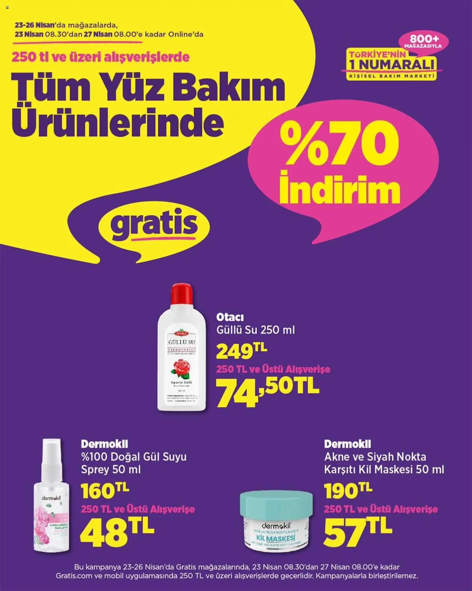 Gratis İndirim - 23.04.2026 tarihinden itibaren geçerlidir | Sayfa: 3 | Ürünler: Gül, Su