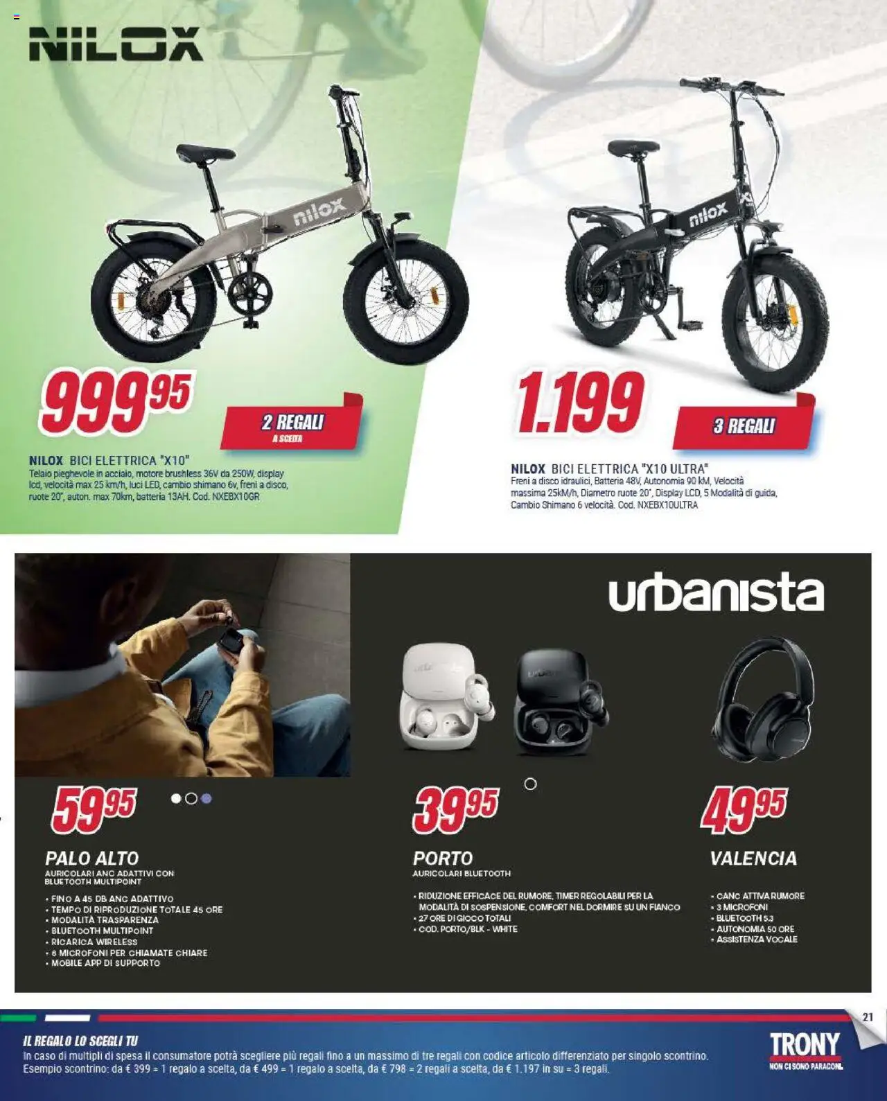 Volantino Trony del 05.09.2025 | Pagina: 21 | Prodotti: Auricolari, Mobile, Disco, Batteria