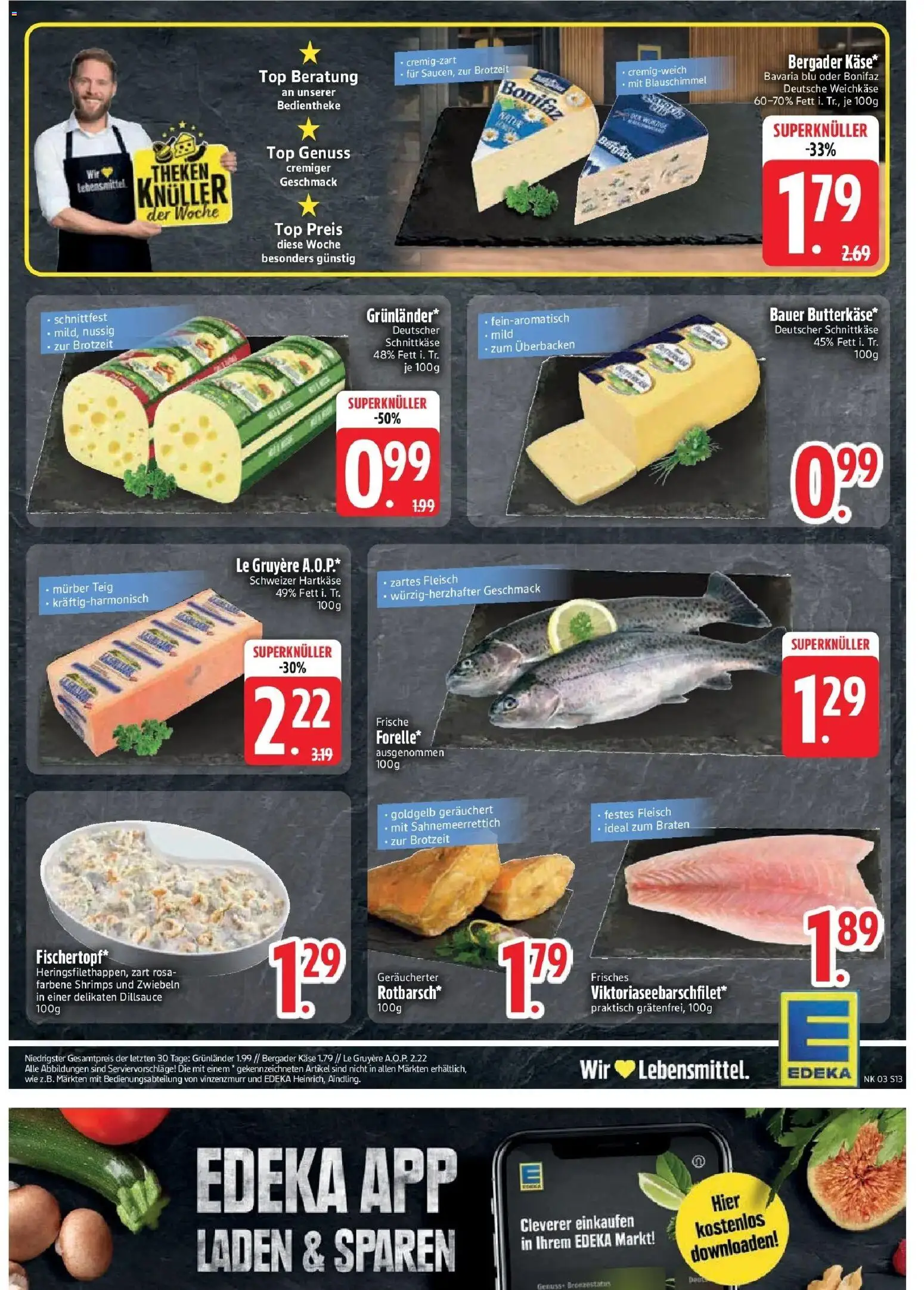 Edeka prospekt Zwiesel	 – gültig ab 11.01.2026 | Seite: 15 | Produkte: Top, Käse, Grunlander, Fleisch
