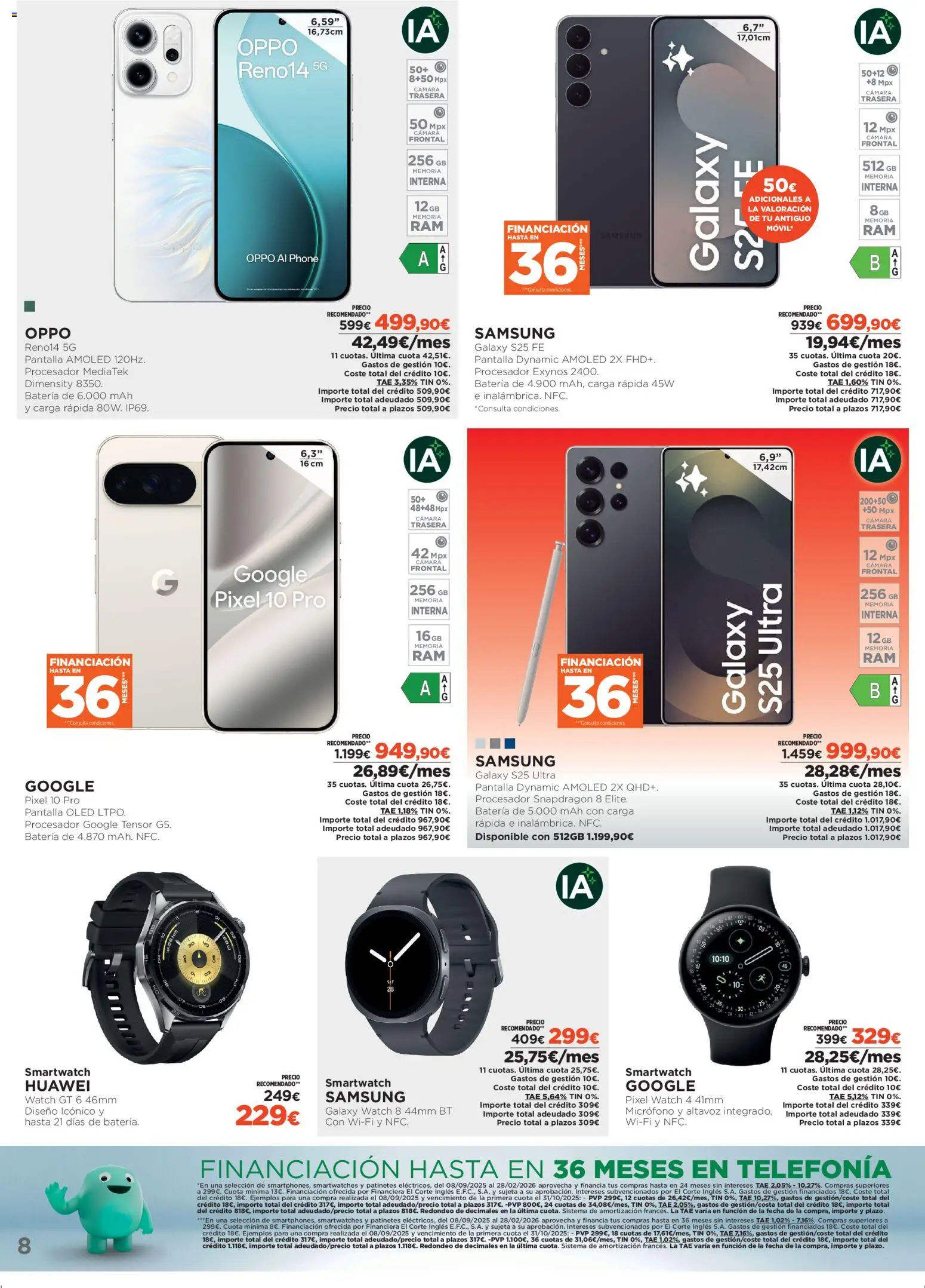 El Corte Inglés ofertas │ válido desde el 07.01.2026 | Página: 8 | Productos: Cámara, Micrófono, Altavoz, Batería