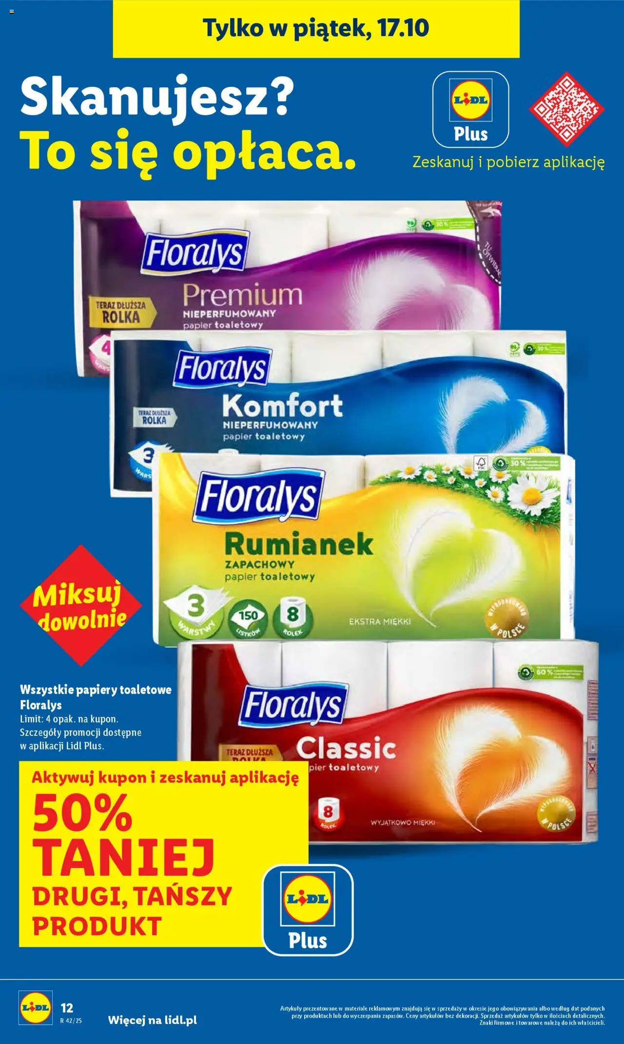 Lidl Gazetka od 16.10.2025 | Strona: 12 | Produkty: Papier toaletowy