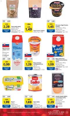 Tesco leták platný od 19.11.2025 | Strana: 23 | Produkty: Mlieko, Smotana, Protein, Slivky