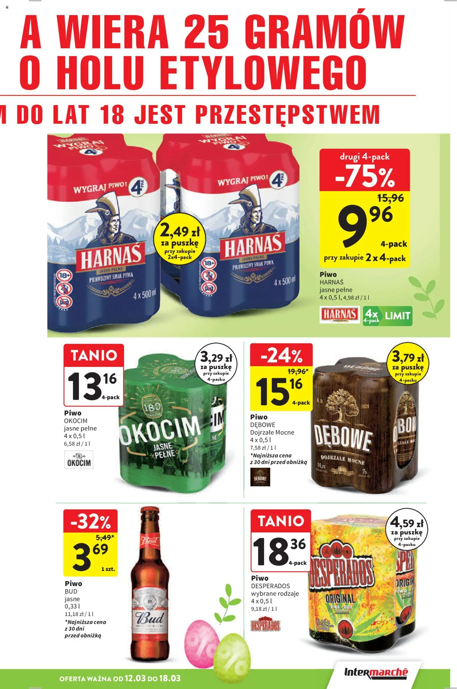 Intermarche gazetka od 12.03.2026 | Strona: 39 | Produkty: Piwo Desperados, Harnaś, Piwo