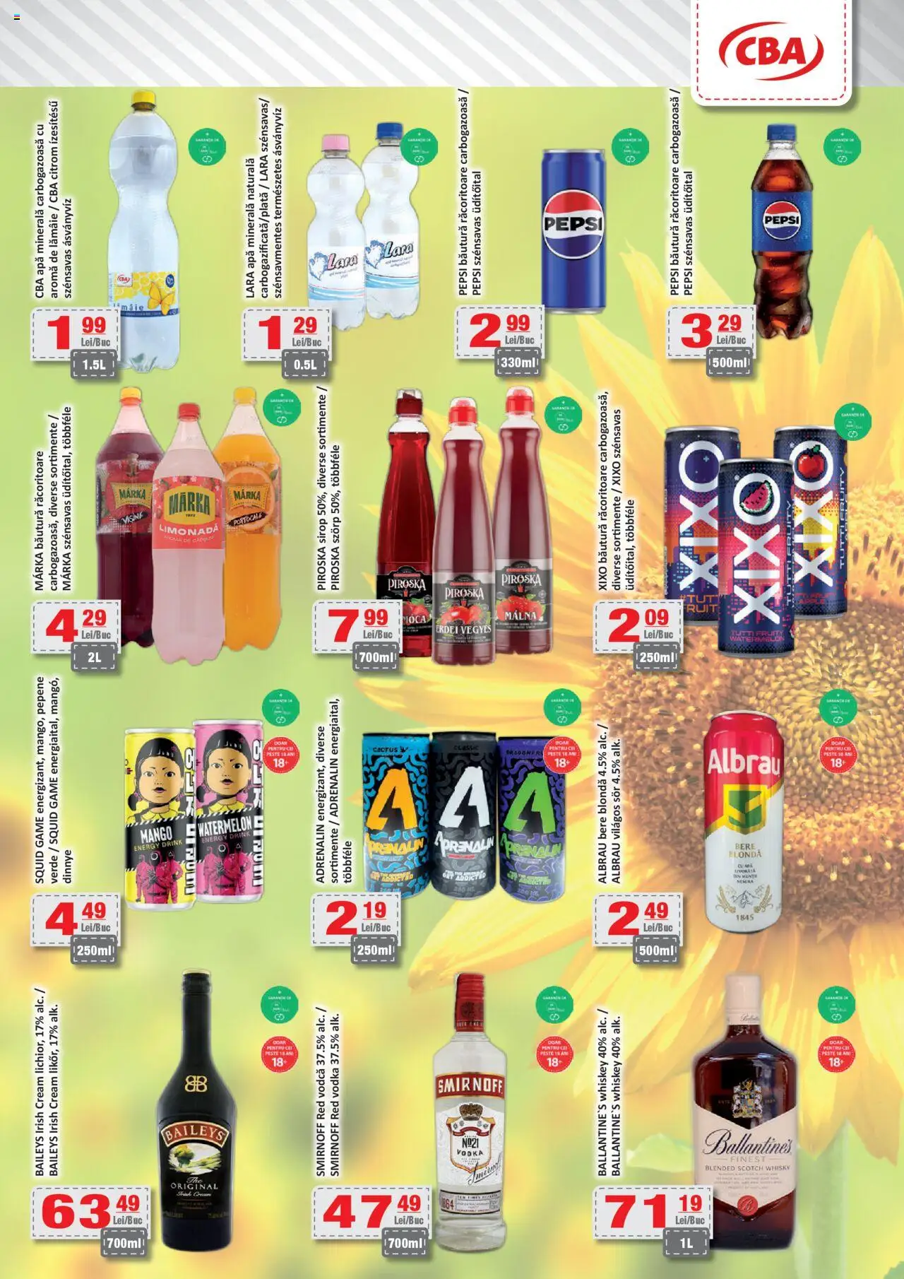 Catalog CBA – valabil de la 07.08.2025 | Pagină: 8 | Produse: Sıcak su torbası, Sirop, Vodka, Whiskey