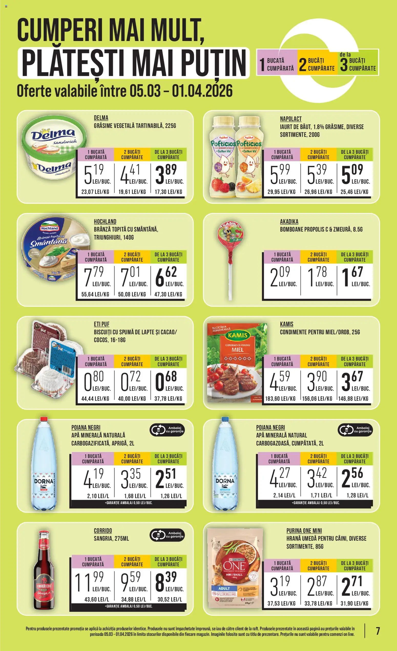 Noul catalog Mega Image – valabil de la 26.03.2026 | Pagină: 7 | Produse: Yazı tahtası kalemi, Brânză, Biscuiți, Propolis