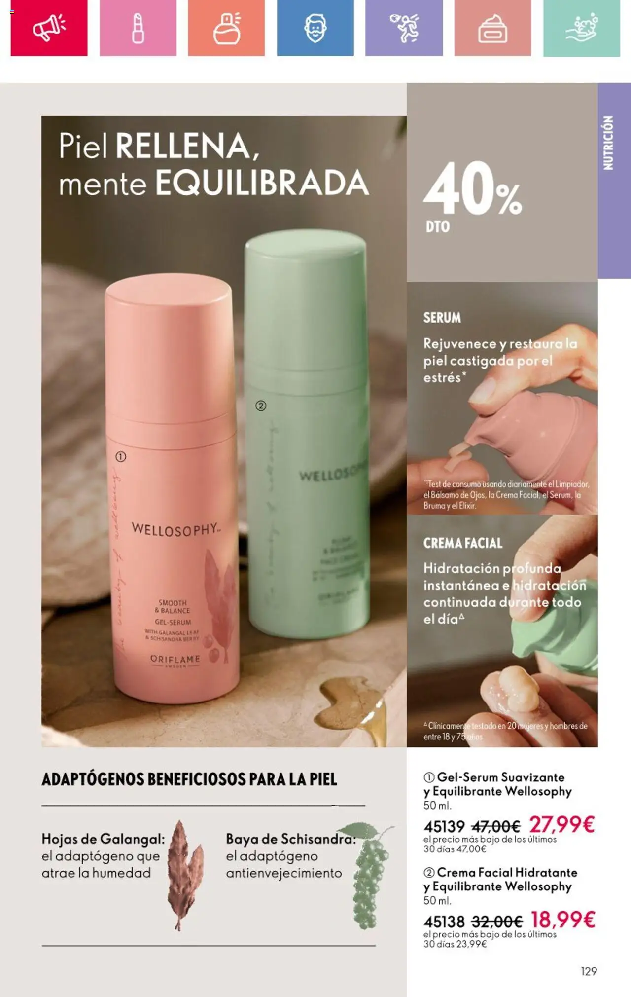 Oriflame - Catálogo Campaña 9 │ válido desde el 22.06.2025 | Página: 129 | Productos: Sérum, Crema facial, Crema, Suavizante