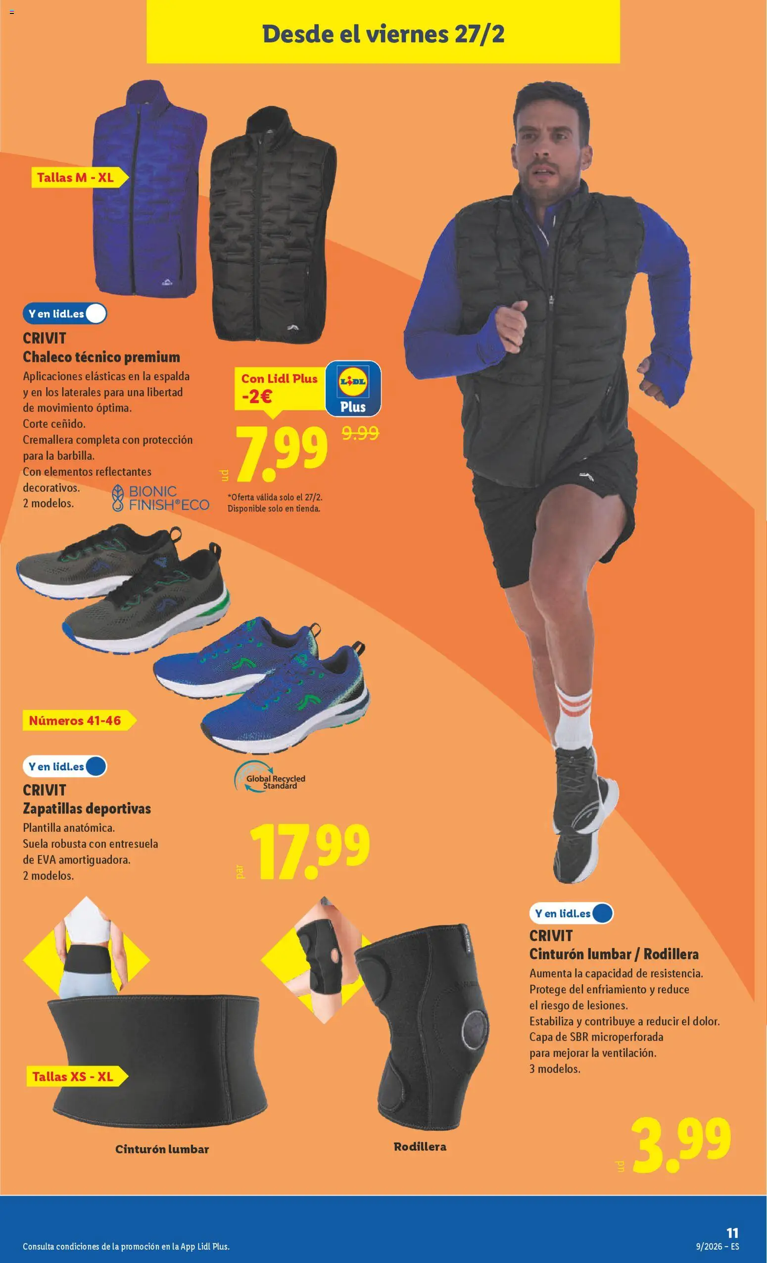 Lidl folleto de bazar │ válido desde el 23.02.2026 | Página: 11 | Productos: Chaleco, Zapatillas deportivas, Zapatillas, Cinturón