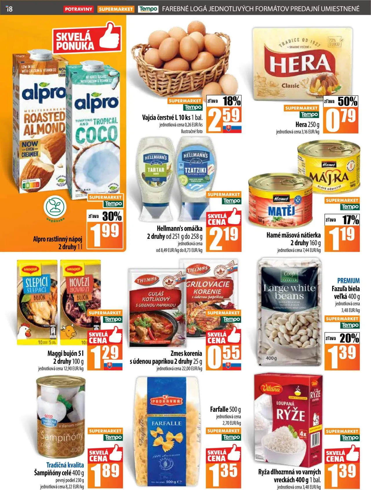 COOP Jednota leták │ platný od 07.08.2025 | Strana: 18 | Produkty: Bujón, Ryža, Korenie, Omáčka
