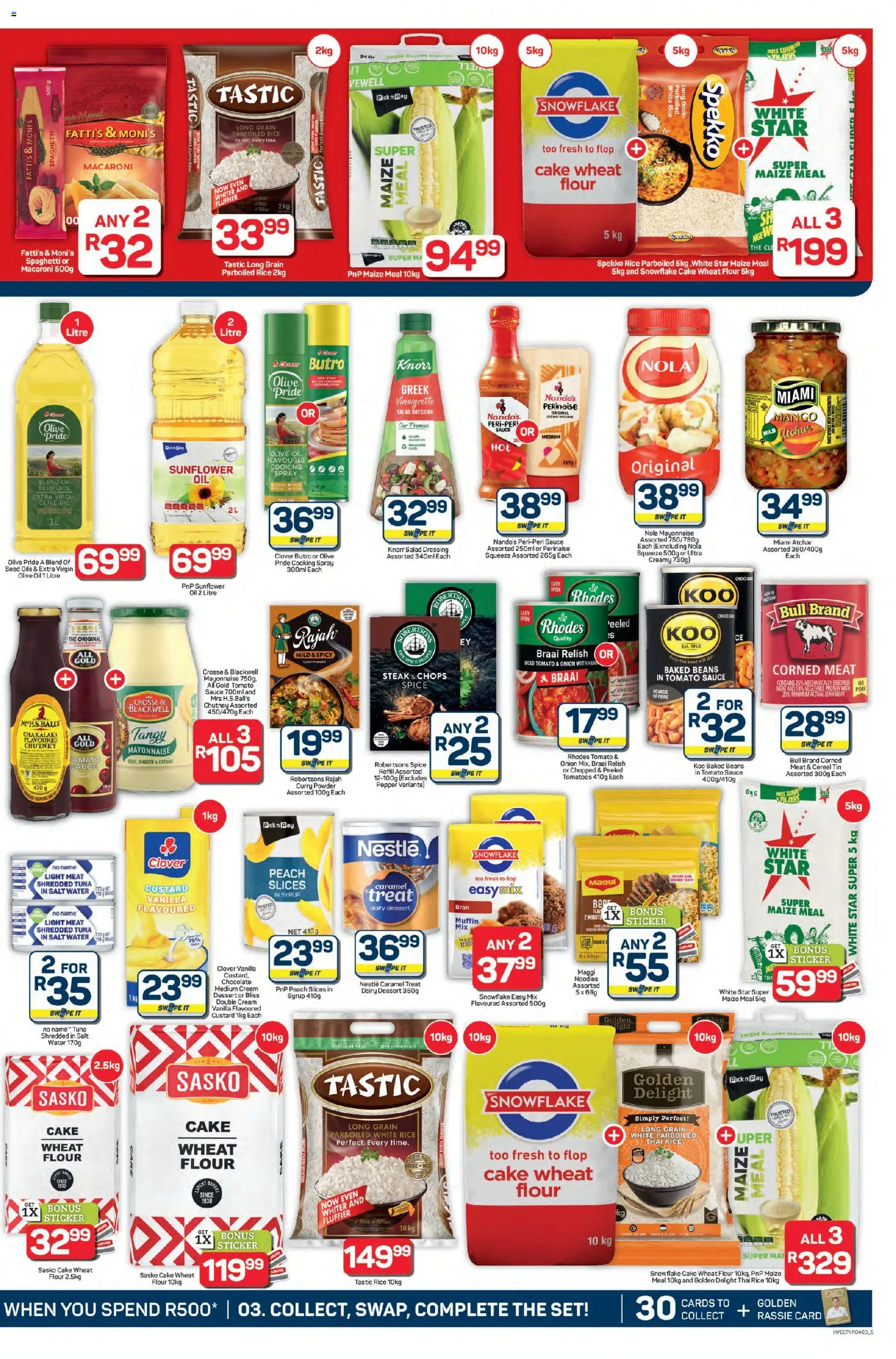New Pick n Pay catalogue – valid from 23.10.2025 | Page: 5 | Products: Oil, Tomato sauce, Braai relish, Mayonnaise
