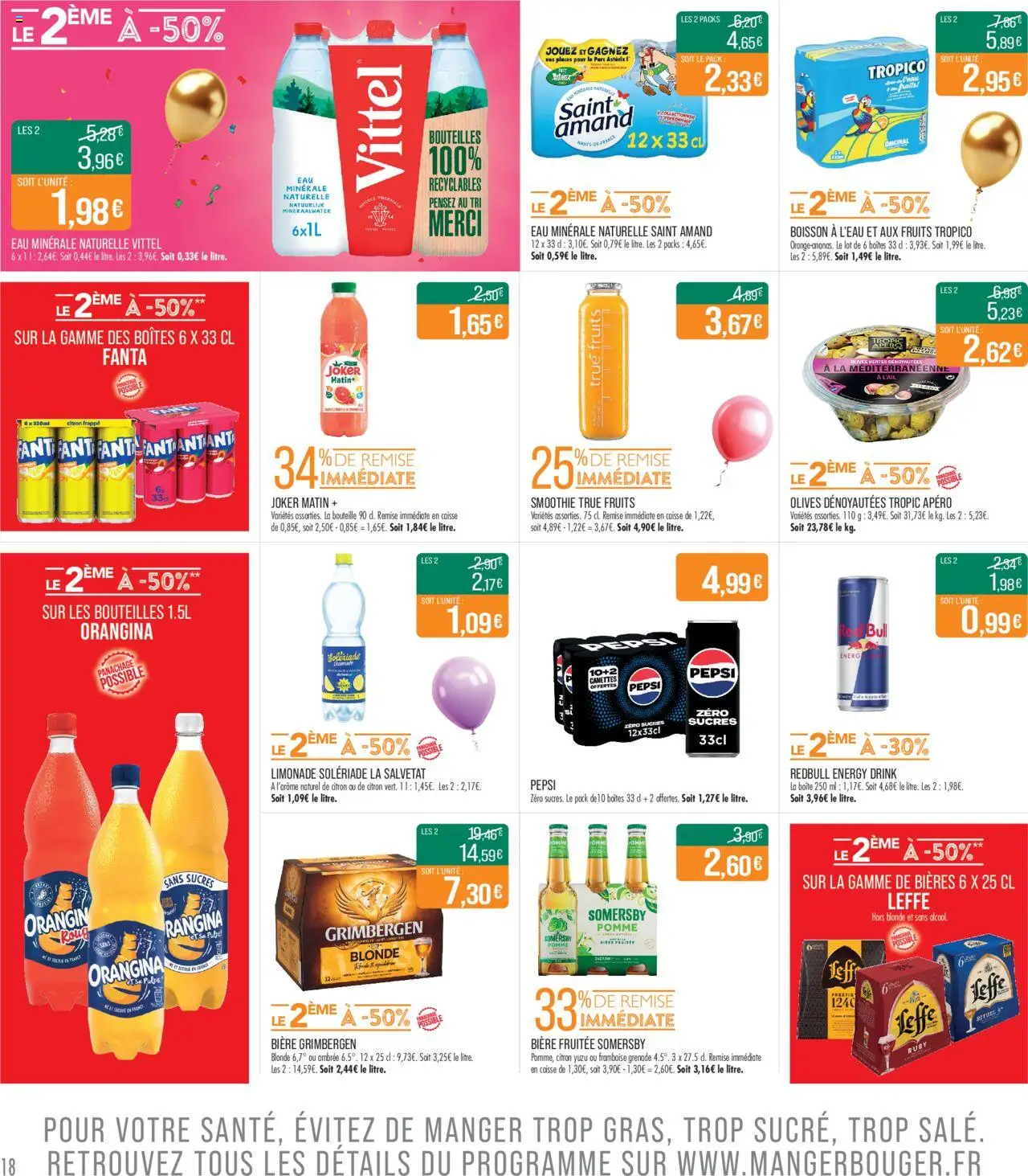 {H1} | Page: 18 | Produits: Orangina, Salvetat, Limonade, Eau minerale naturelle Vittel