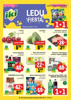 IKI - Leidinys│galioja nuo 21.07.2025 | Puslapis: 1 | Prekių: Ledai, Kiaulienos, Kiaušiniai, Cukrus