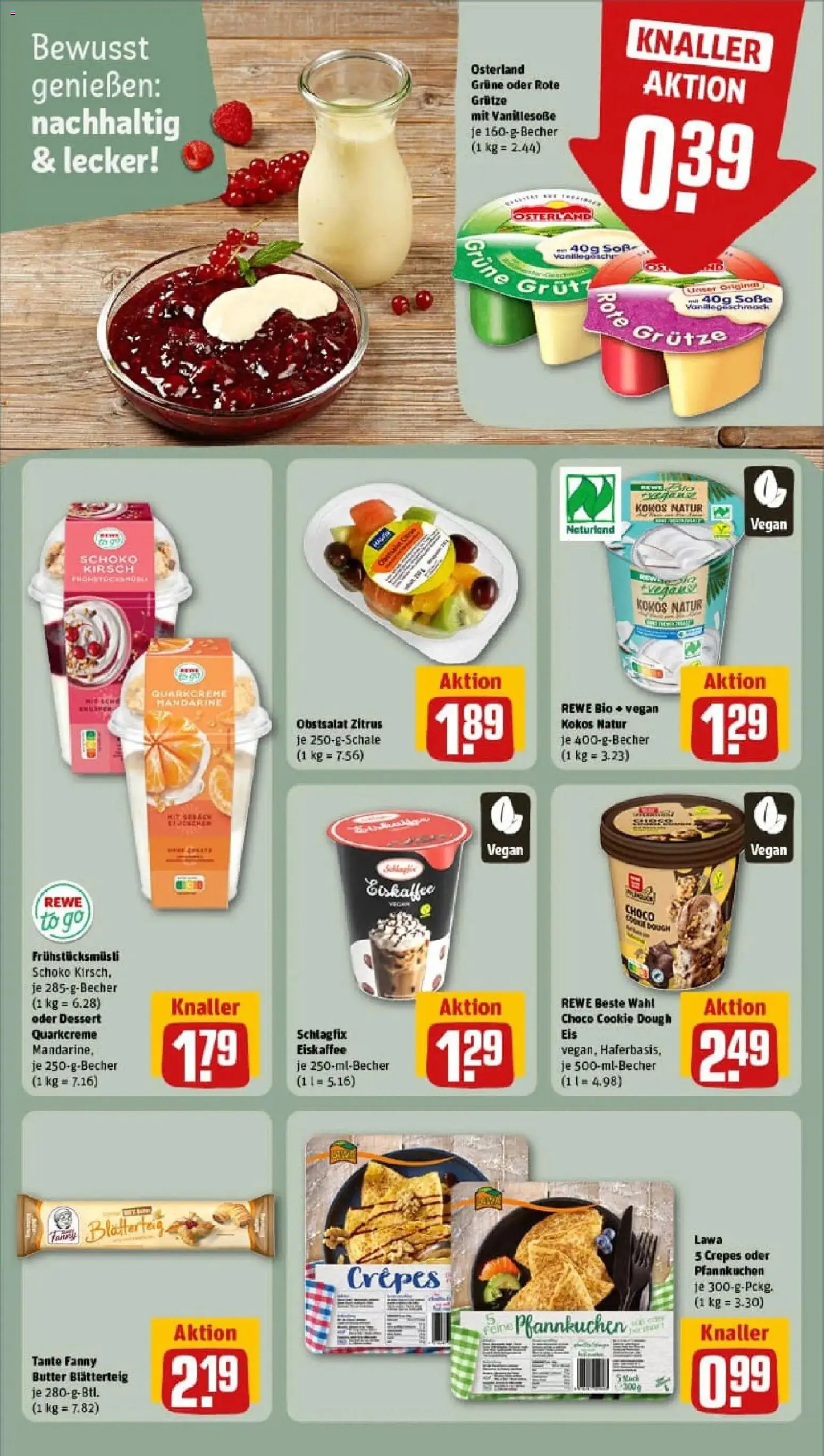 Rewe prospekt Berlin / Prenzlauer Berg	 – gültig ab 18.01.2026 | Seite: 17 | Produkte: Butter, Pfannkuchen, Soße, Eis