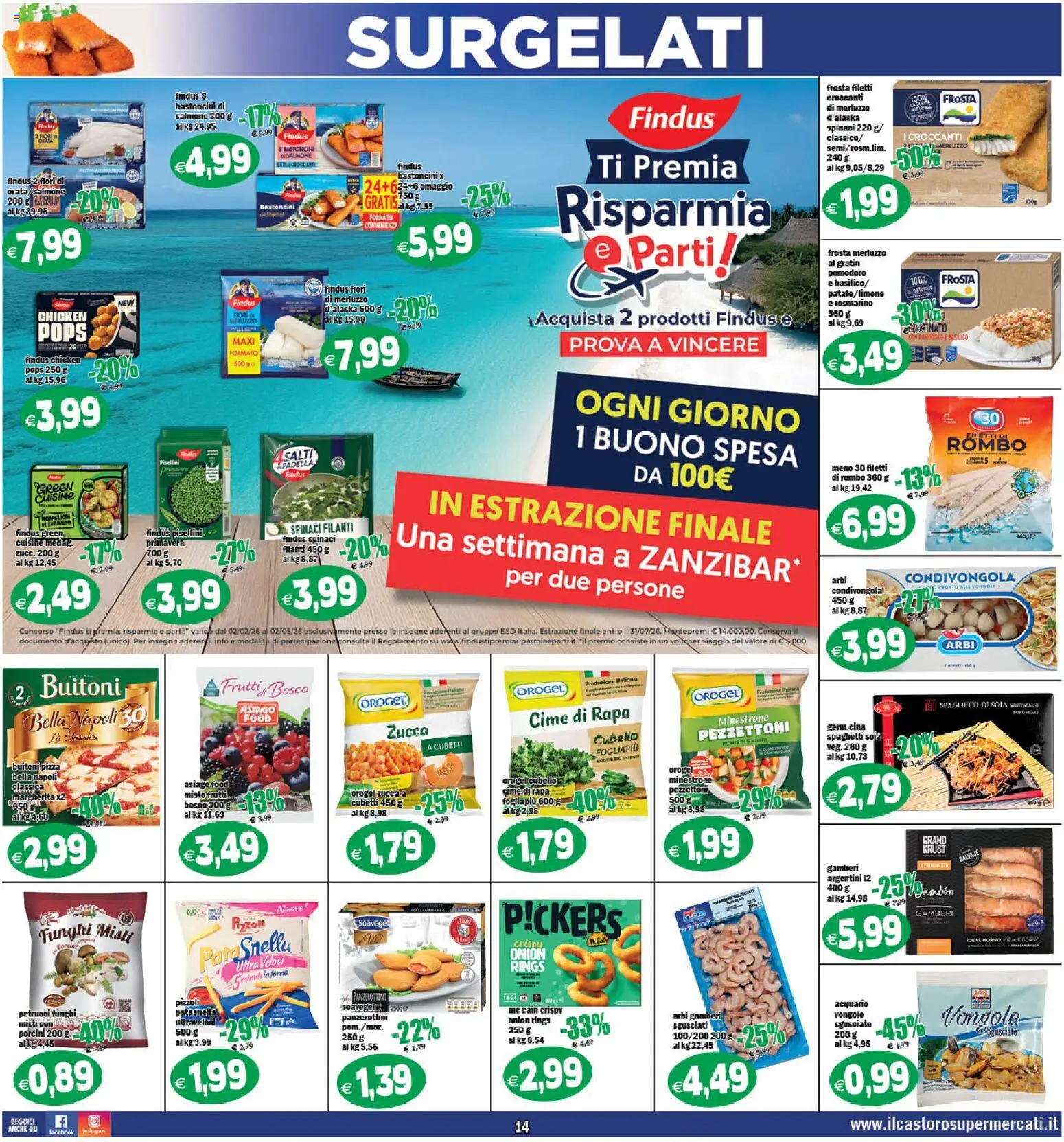 Volantino Il Castoro del 06.03.2026 | Pagina: 14 | Prodotti: Salmone, Orata, Pomodoro, Padella