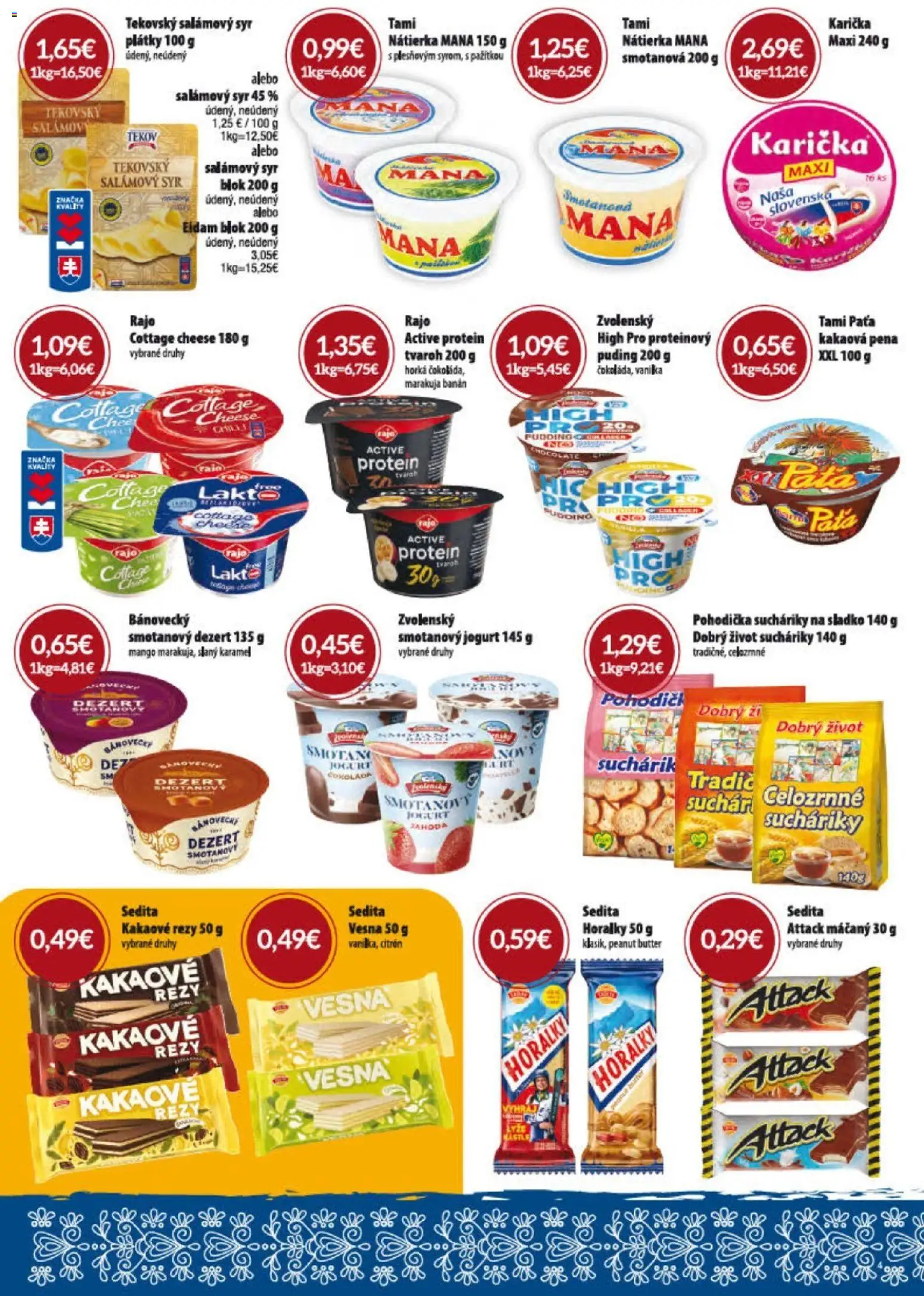 Nové KARMEN CBA akcie – leták je platný od 08.01.2026 | Strana: 4 | Produkty: Jogurt, Eidam, Protein, Tvaroh