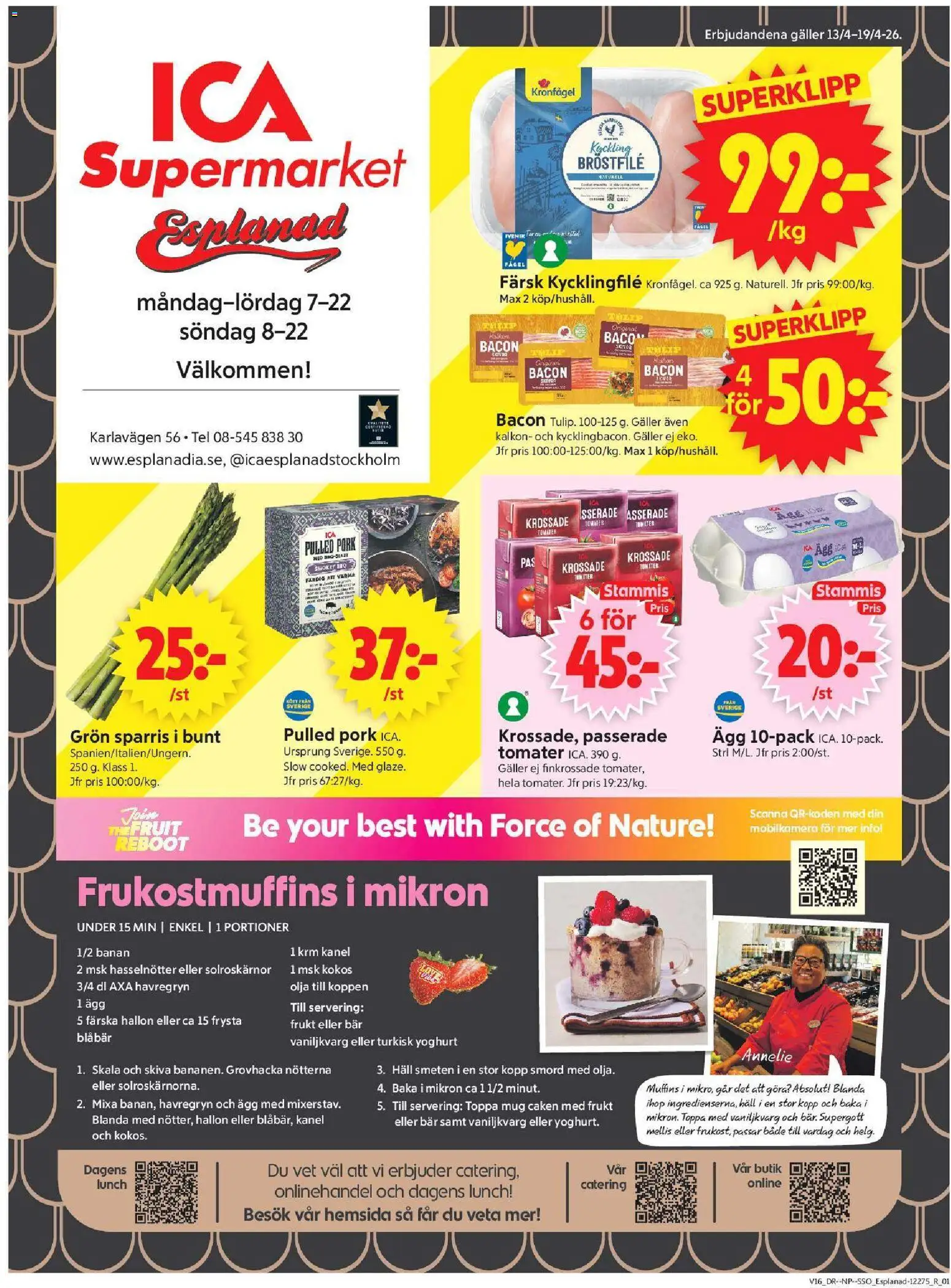 ICA Supermarket reklamblad aktuell från 13.04.2026 | Sida: 1