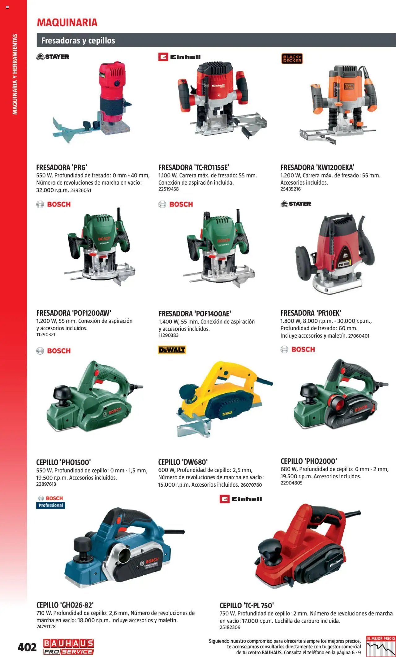 Bauhaus - ProService  │ válido desde el 24.02.2025 | Página: 402 | Productos: Cepillo, Té, Teléfono