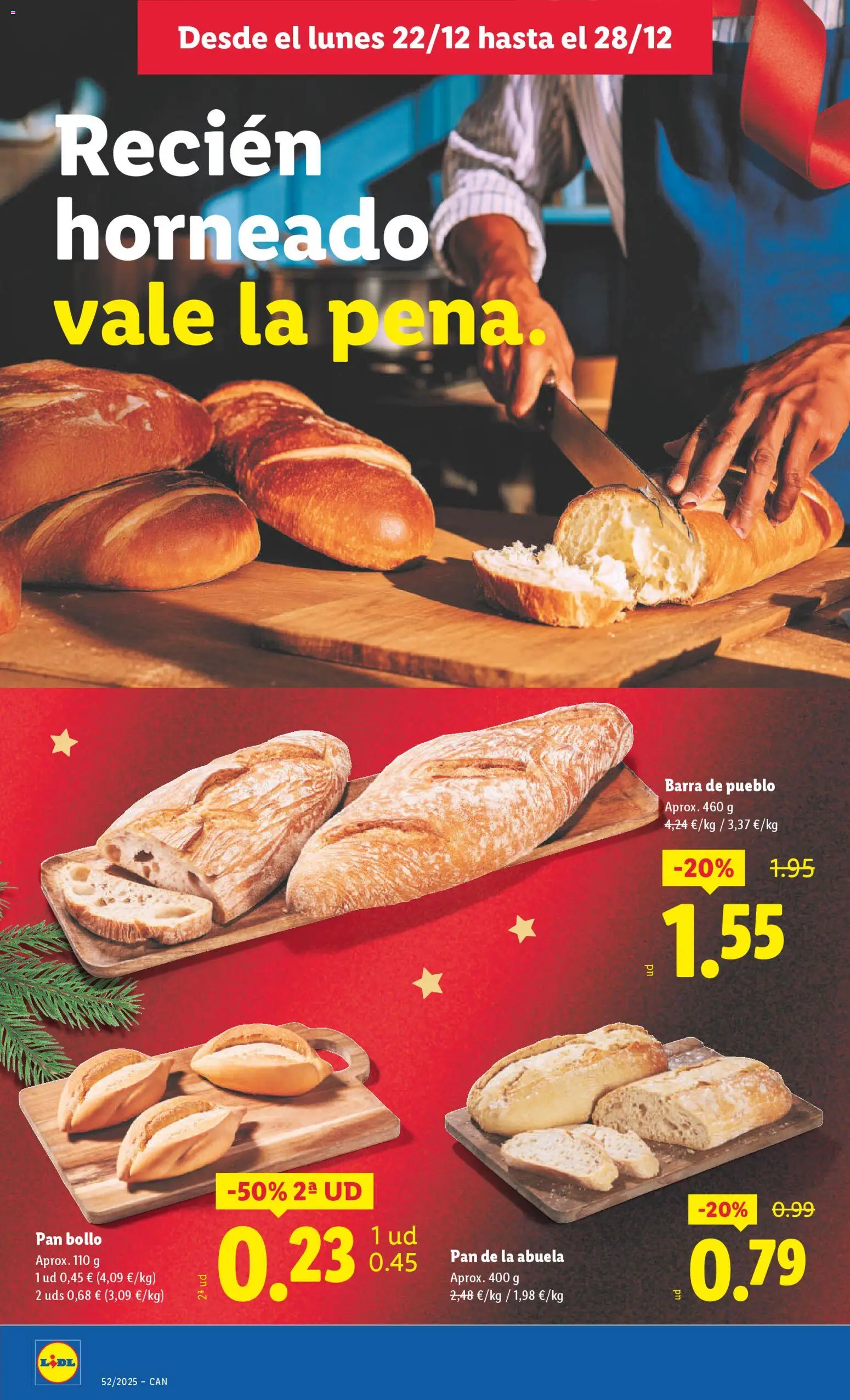 Lidl - Canarias │ válido desde el 22.12.2025 | Página: 22 | Productos: Pan