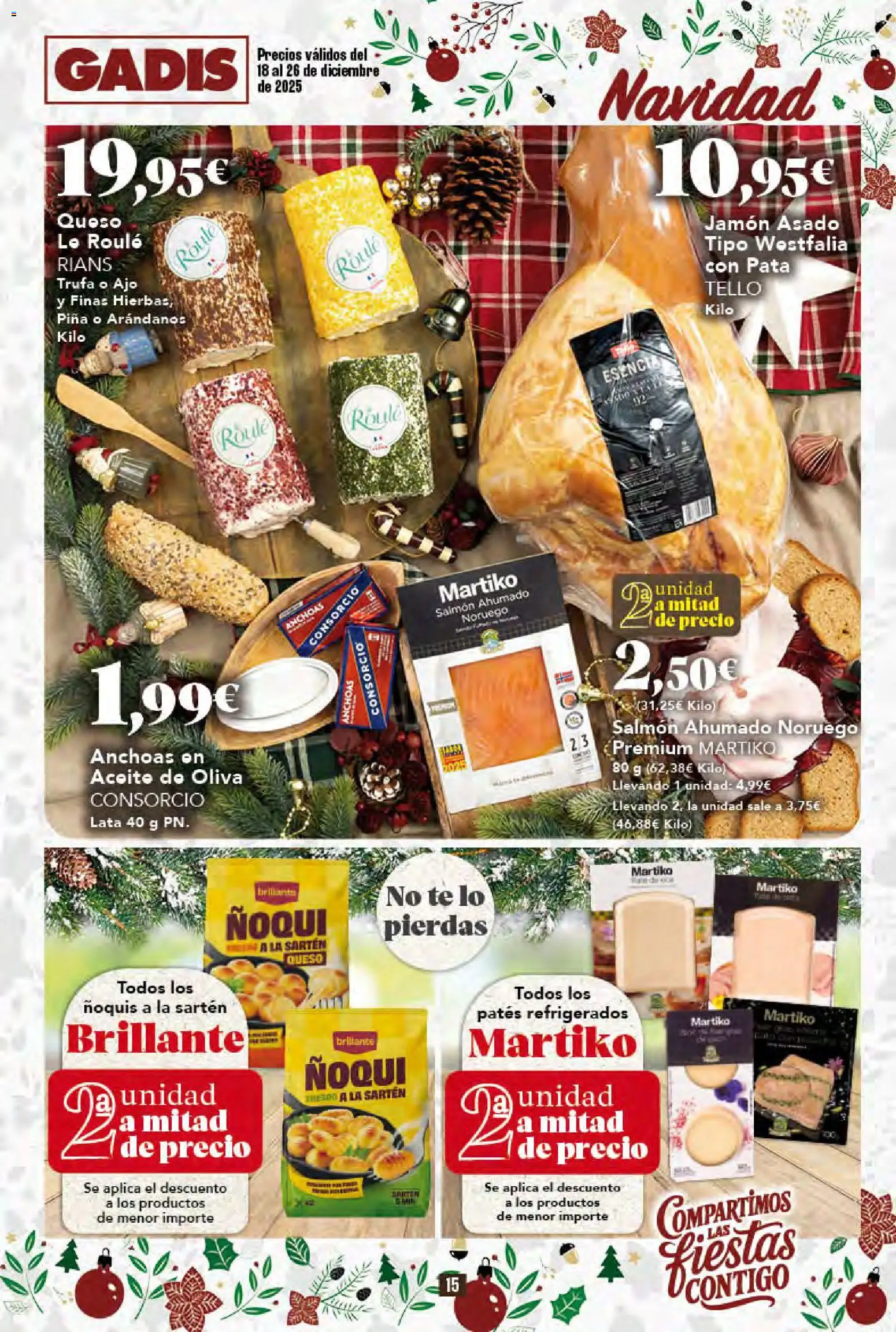 Gadis - folleto │ válido desde el 18.12.2025 | Página: 15 | Productos: Aceite, Jamón, Té, Aceite de oliva