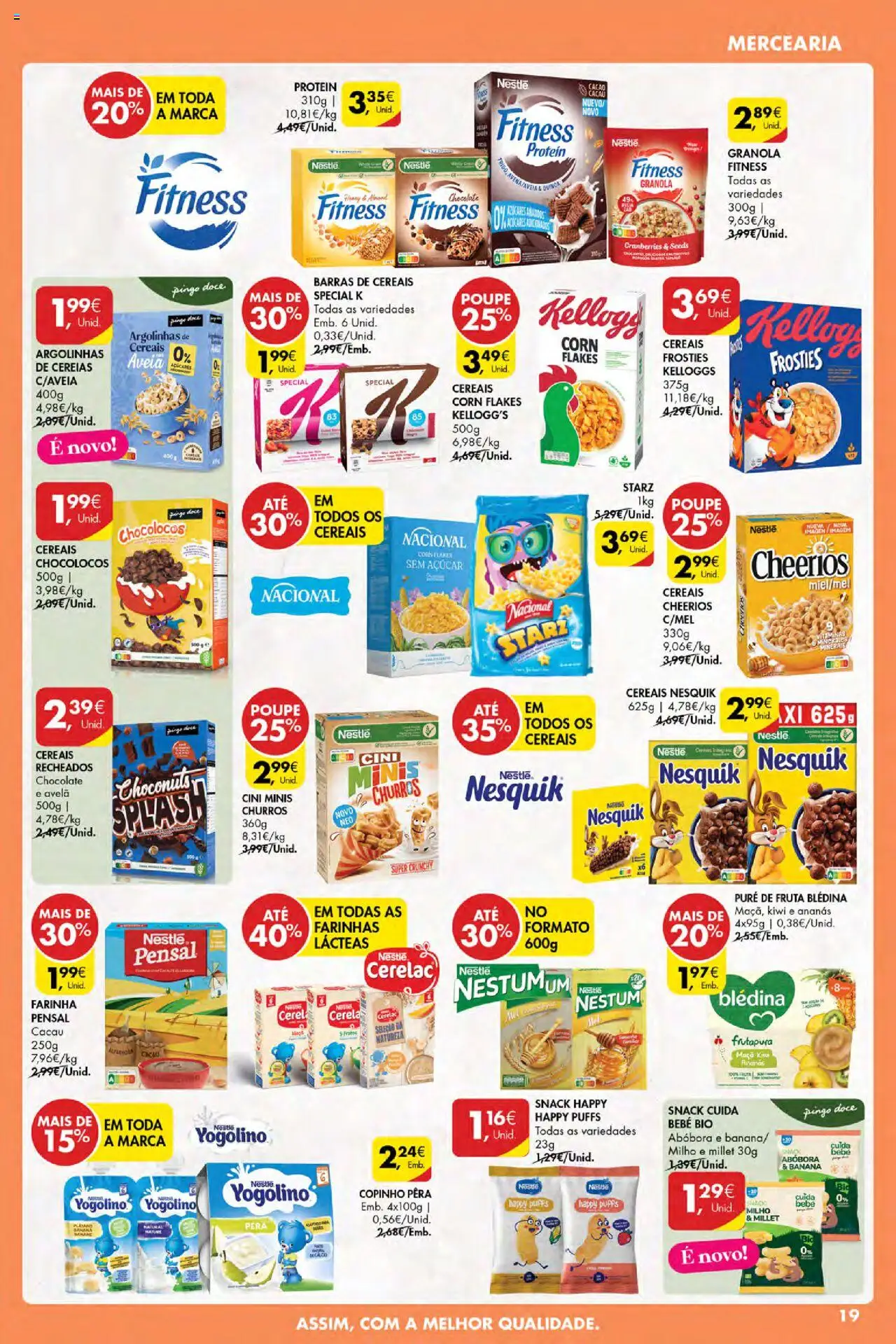 Pingo Doce Poupe Esta Semana Açores │ válido de 21.08.2025 | Página: 19 | Produtos: Aveia, Granola, Cereais, Kiwi