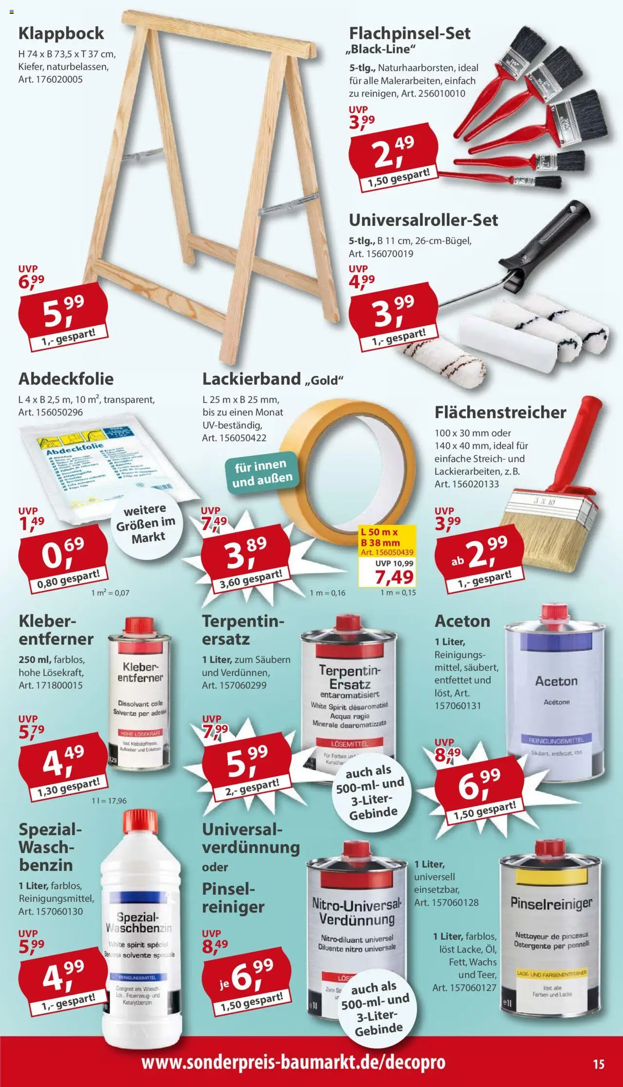 Sonderpreis Baumarkt Prospekt 	 – gültig ab 27.09.2025 | Seite: 15 | Produkte: Pinsel