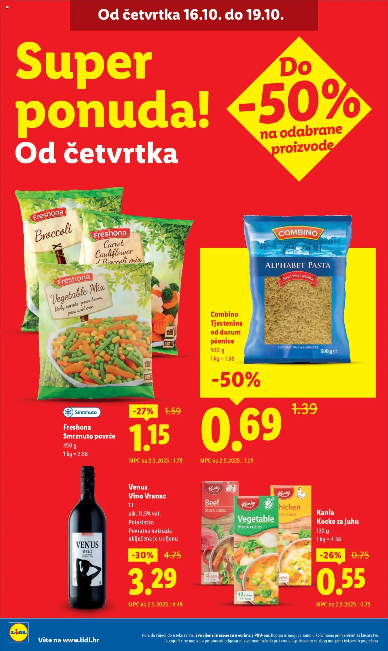 Lidl katalog | vrijedi od 13.10.2025 | Stranica: 58 | Proizvodi: Vino, Tjestenina, Povrće, Pasta