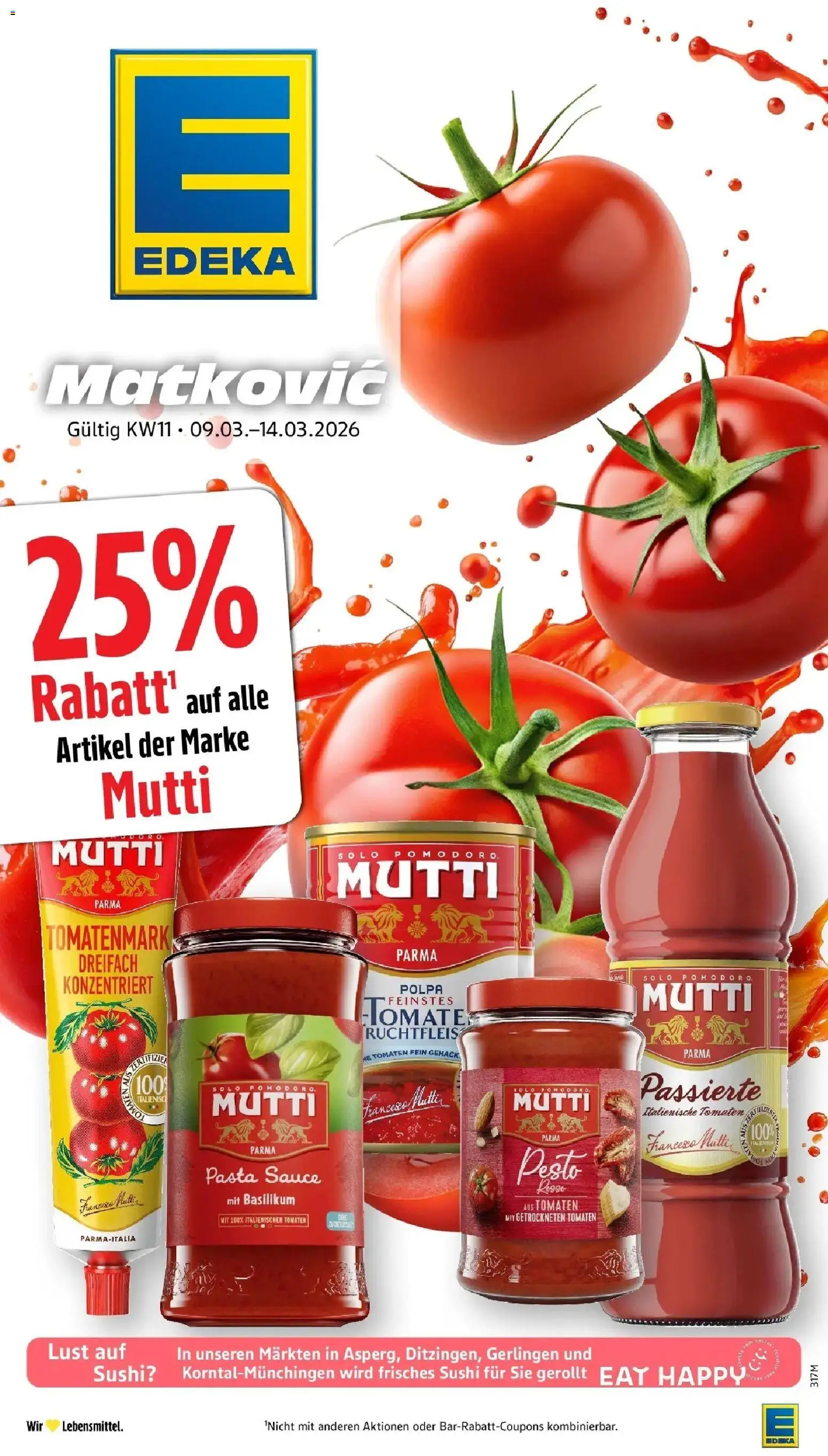 Edeka prospekt Möglingen	 – gültig ab 09.03.2026 | Seite: 1 | Produkte: Tomaten, Pasta