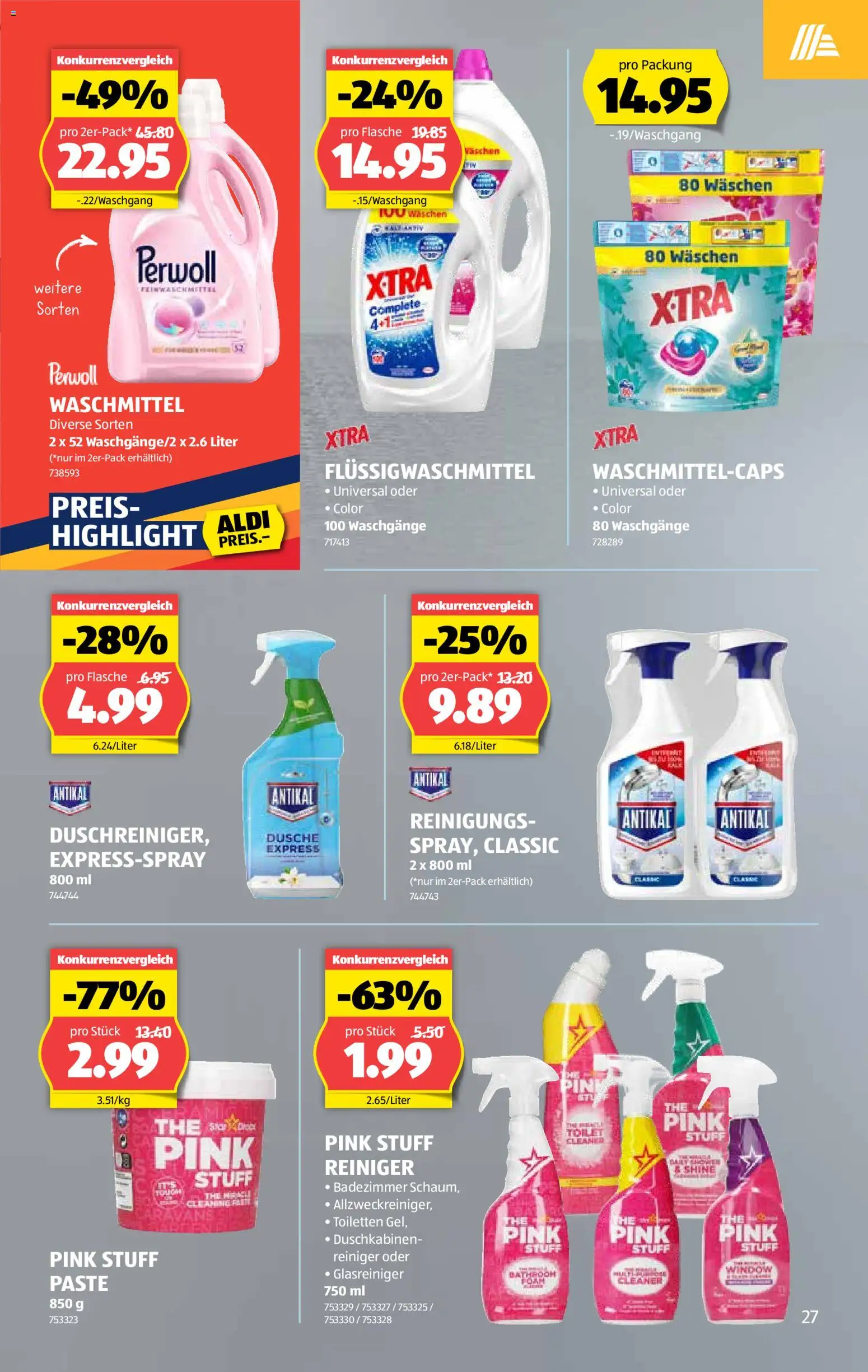 Aldi Aktionen – gültig ab 19.02.2026 | Seite: 28 | Produkte: Dusche, Waschmittel