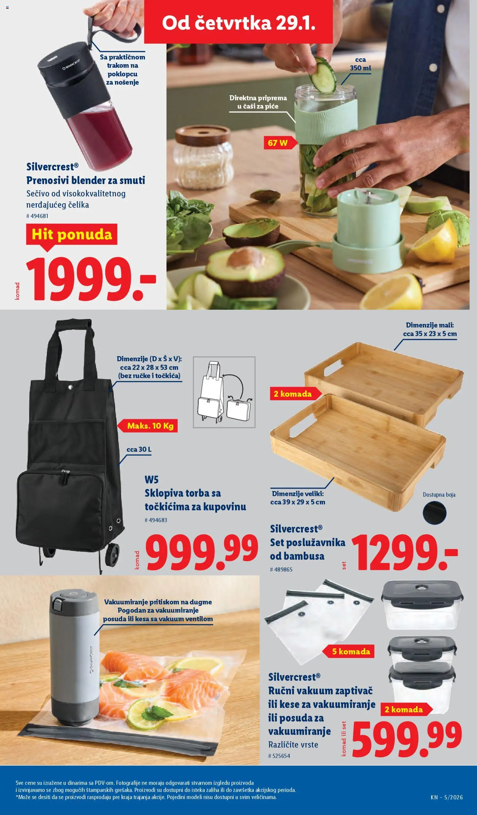 Lidl katalog - važi od 29.01.2026 | Strana: 47 | Proizvode: Silvercrest, W5, Torba, Blender
