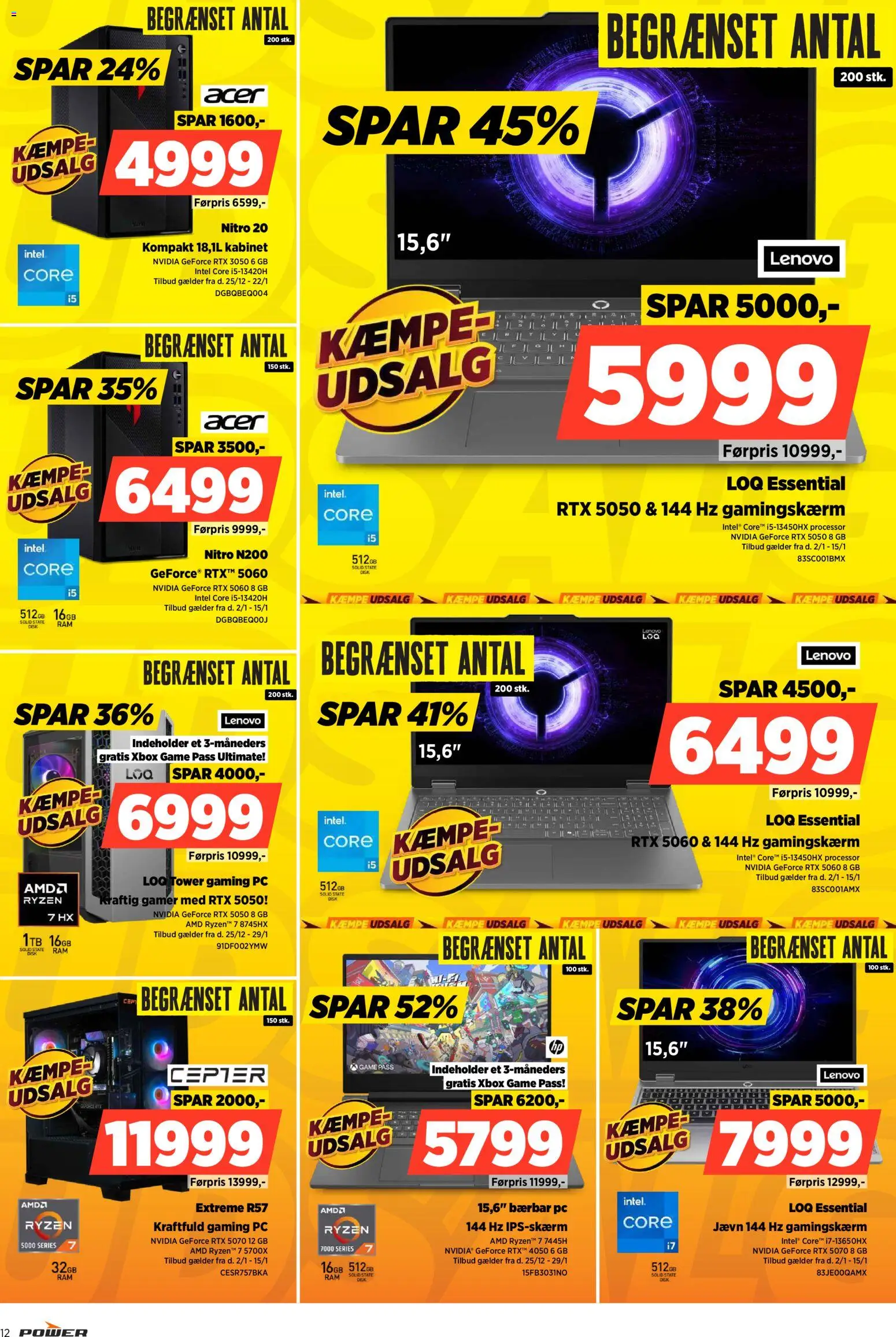Power tilbudsavis – gyldig fra 02.01.2026 | Side: 12 | Produkter: Processor, Disk, PC, Xbox