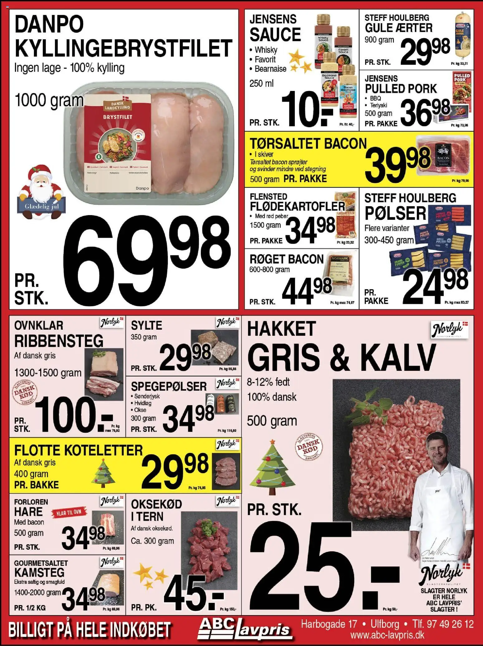 Abc Lavpris tilbudsavis – gyldig fra 10.12.2025 | Side: 6 | Produkter: Oksekød, Peber, Bacon, Ærter