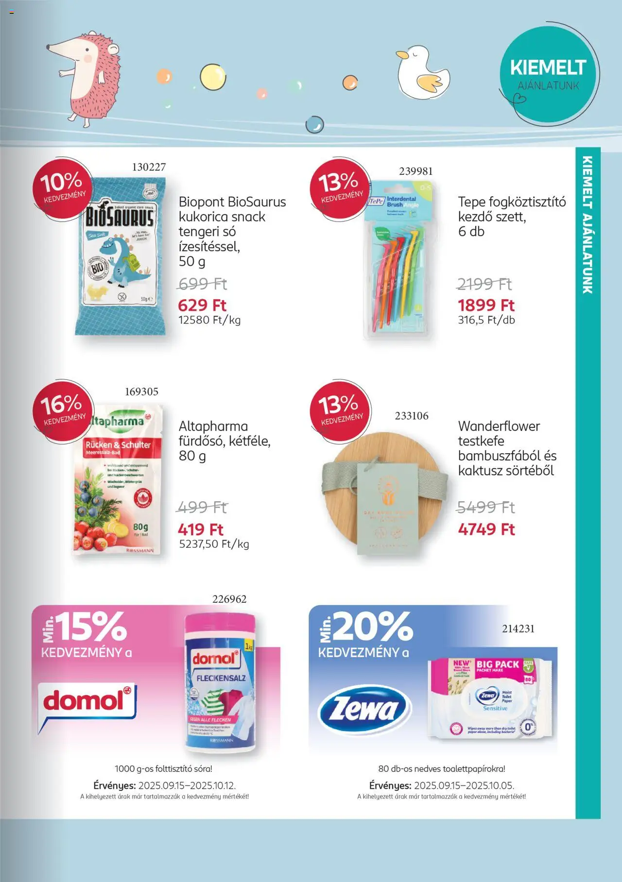Rossmann akciós ujság - amely érvényes a következő dátumtól: 15.09.2025 | Oldal: 3 | Termékek: Body, Folttisztító, Só