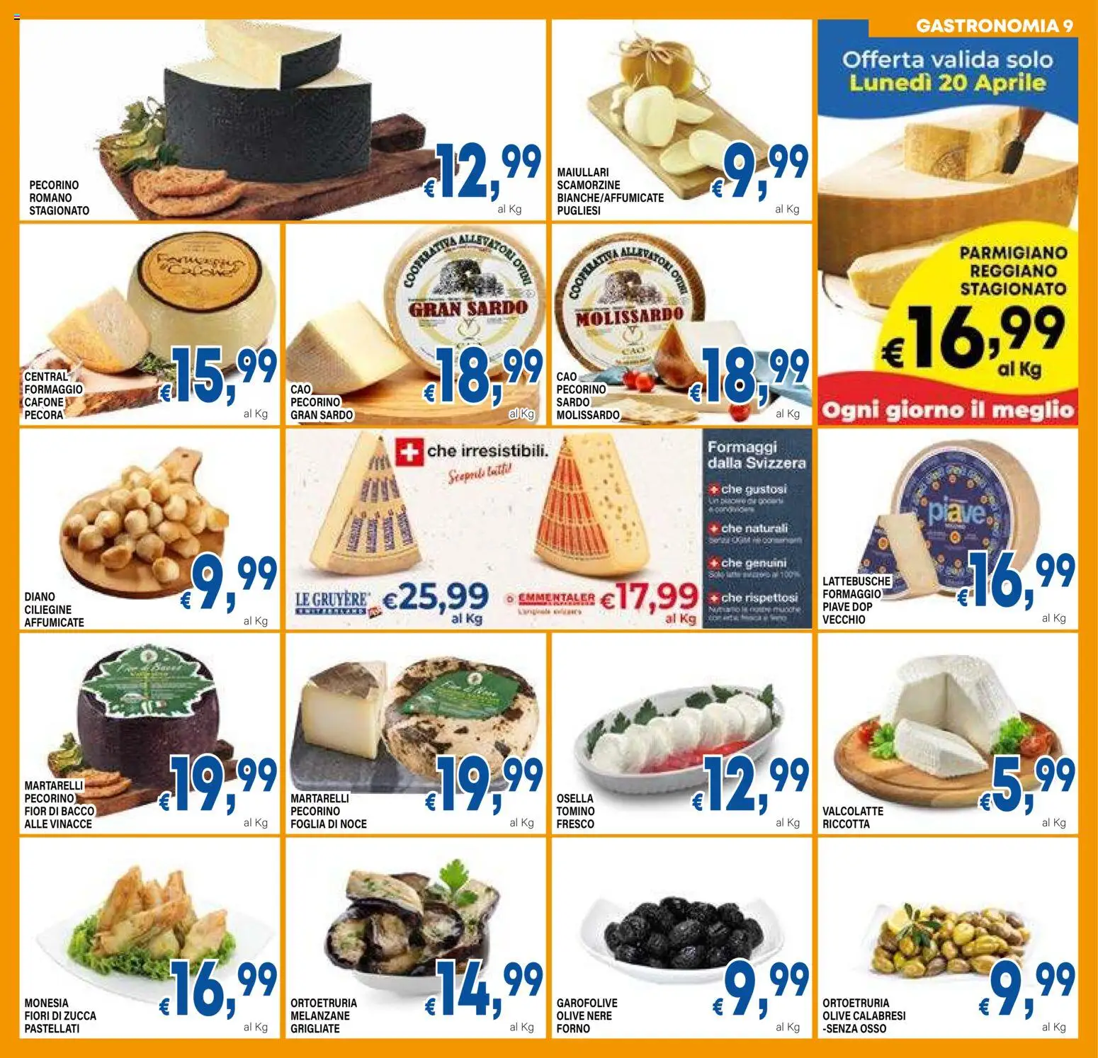 Volantino DEM del 17.04.2026 | Pagina: 9 | Prodotti: Formaggio, Melanzane, Parmigiano reggiano, Parmigiano