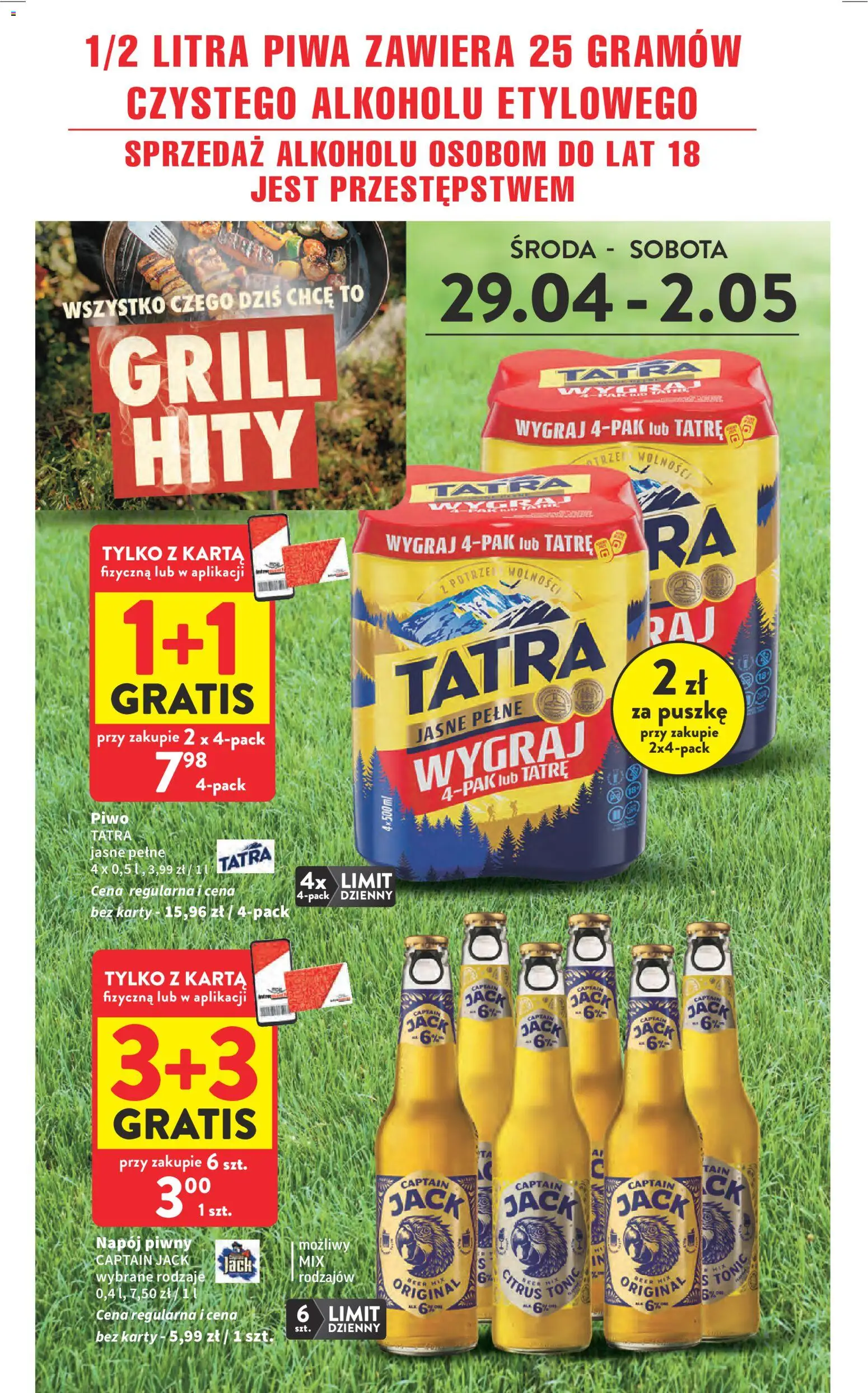 Intermarche gazetka od 29.04.2026 | Strona: 2 | Produkty: Karta, Grill, Piwo