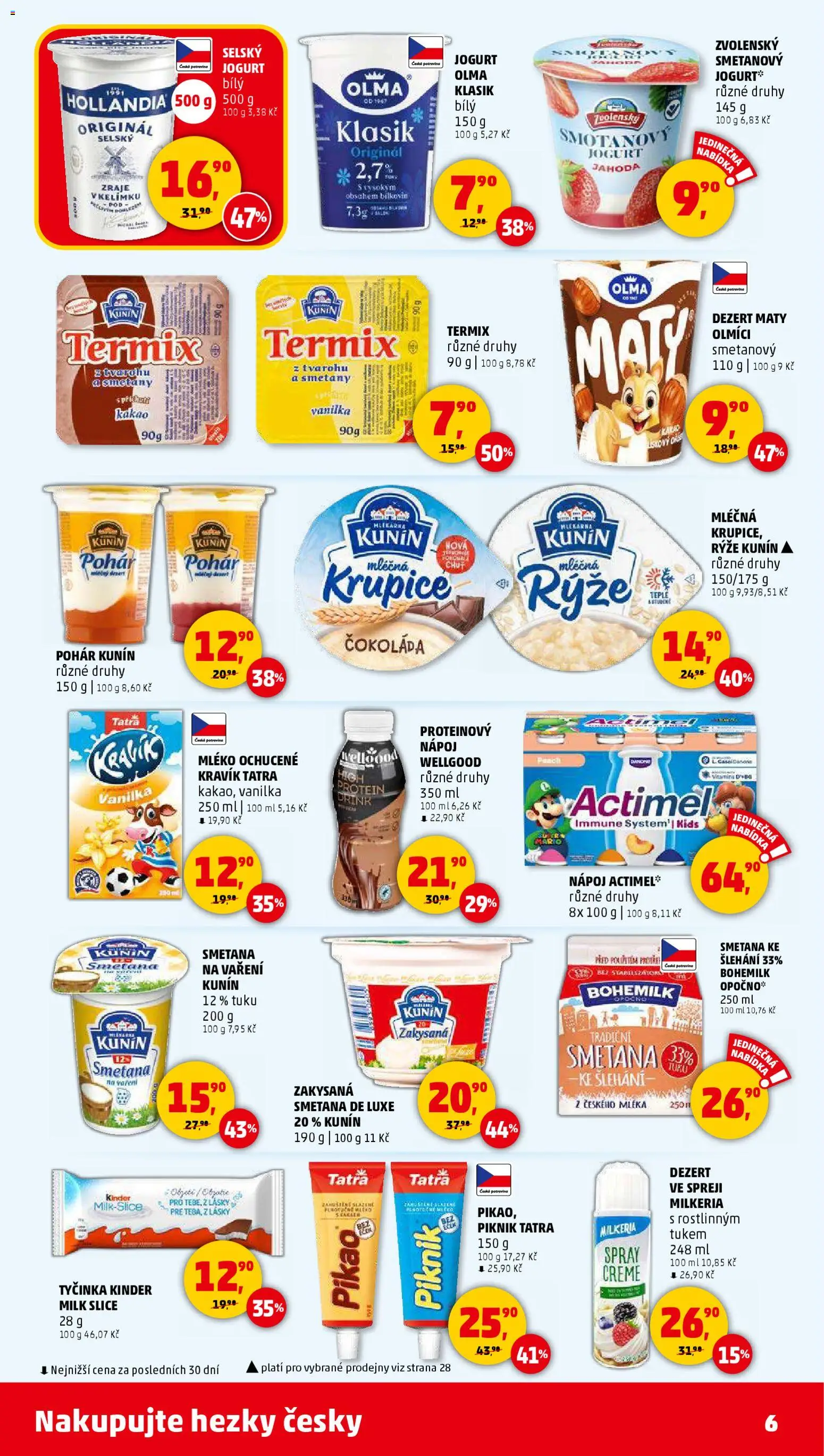 Penny Market leták - Čtvrtečník od 30.10.2025 | Strana: 6 | Produkty: Mléko, Smetana, Termix, Kakao