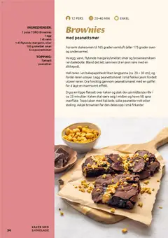 Forhåndsvisning av Brownies med peanøttsmør, Recipe for brownies with peanut butter. gyldig fra 03.11.2025 | Side: 34