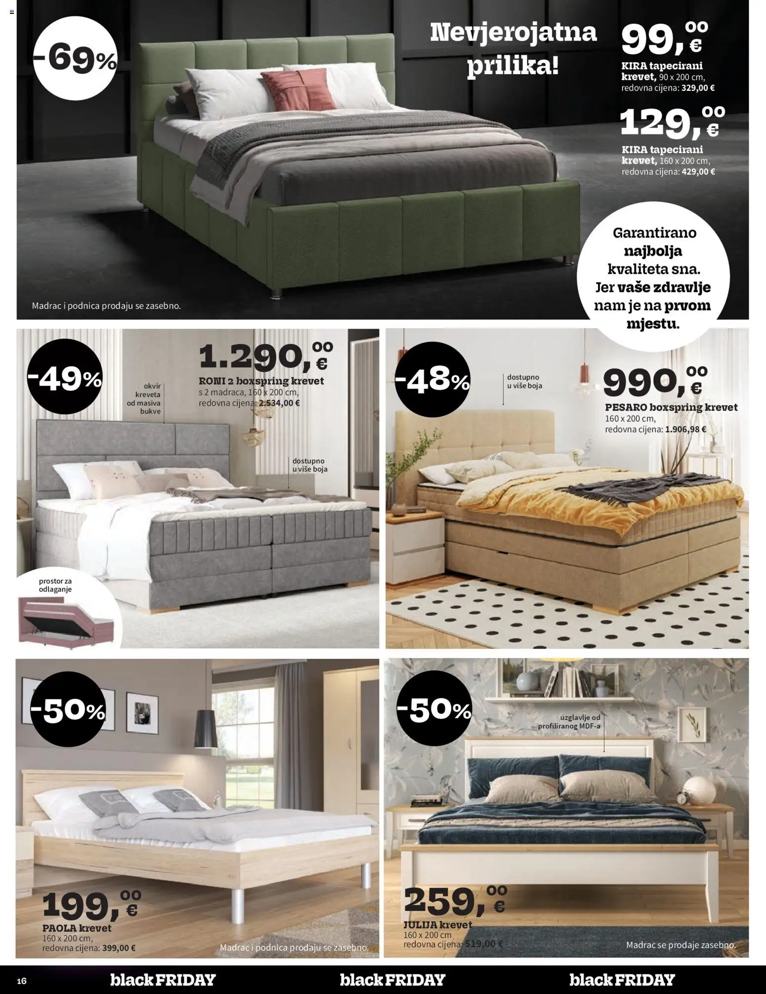 Prima katalog | vrijedi od 13.11.2025 | Stranica: 16 | Proizvodi: Krevet, Madrac, Okvir kreveta