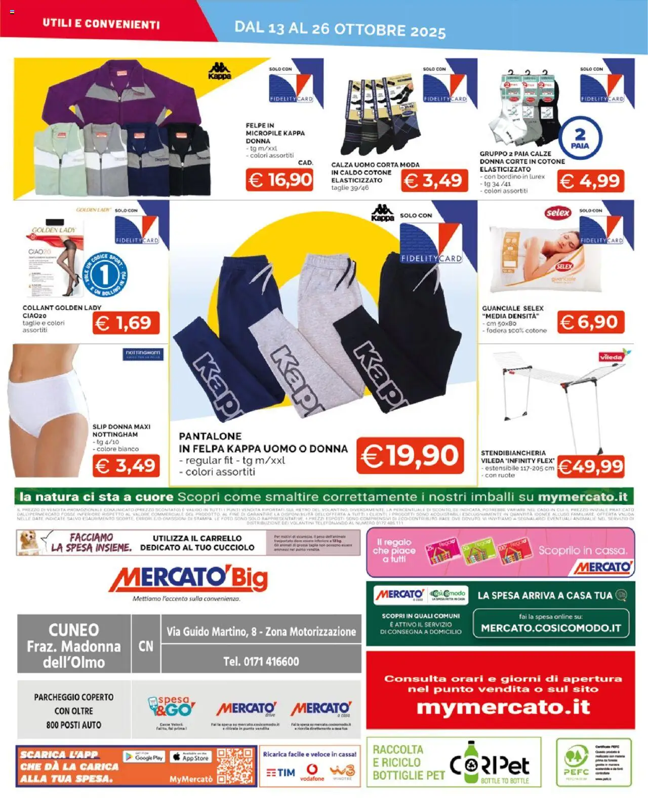 Volantino Mercatò del 13.10.2025 | Pagina: 24 | Prodotti: Tè, Felpa, Slip, Stendibiancheria