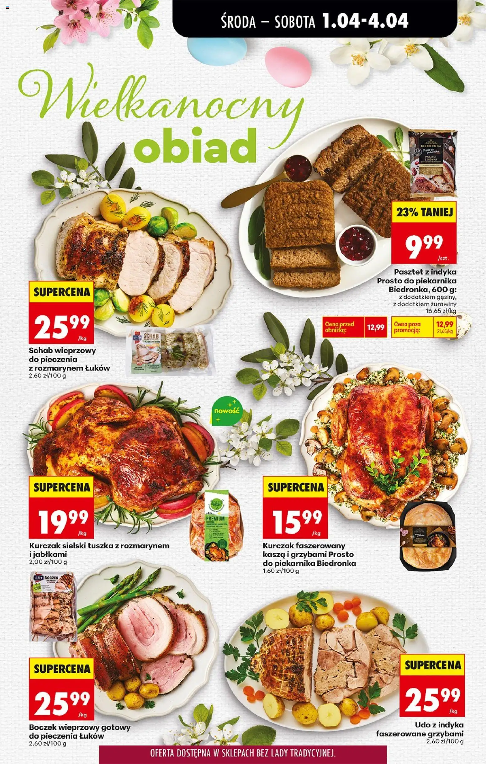 Biedronka gazetka od środy od 01.04.2026 | Strona: 31 | Produkty: Schab, Pasztet z indyka, Schab wieprzowy, Boczek