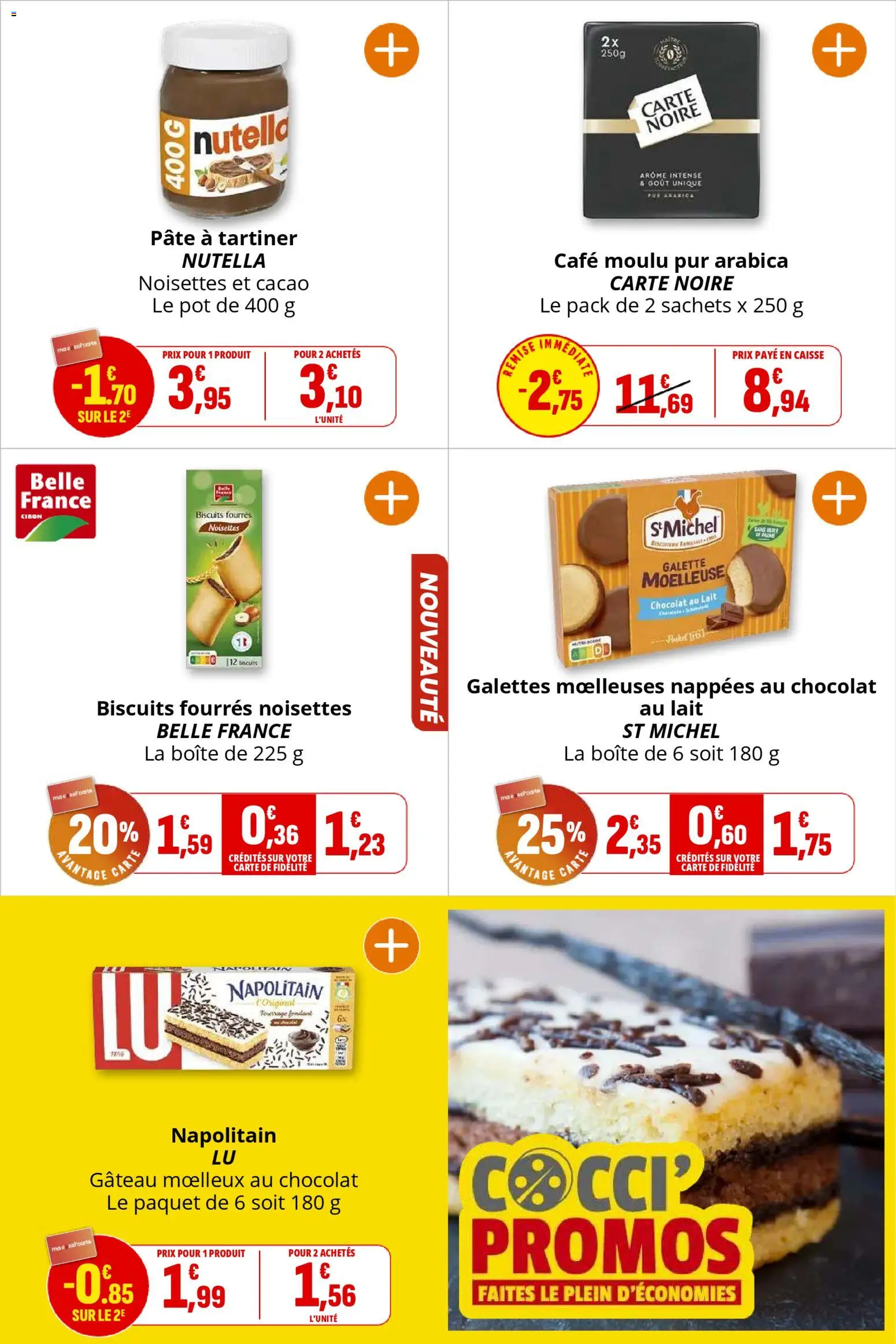 {H1} | Page: 10 | Produits: Lait, Café, Chocolat, Biscuits